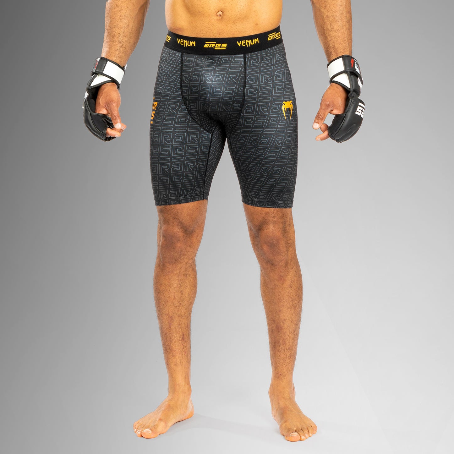 Venum x Ares Men’s Vale Tudo Shorts - Black/Gold