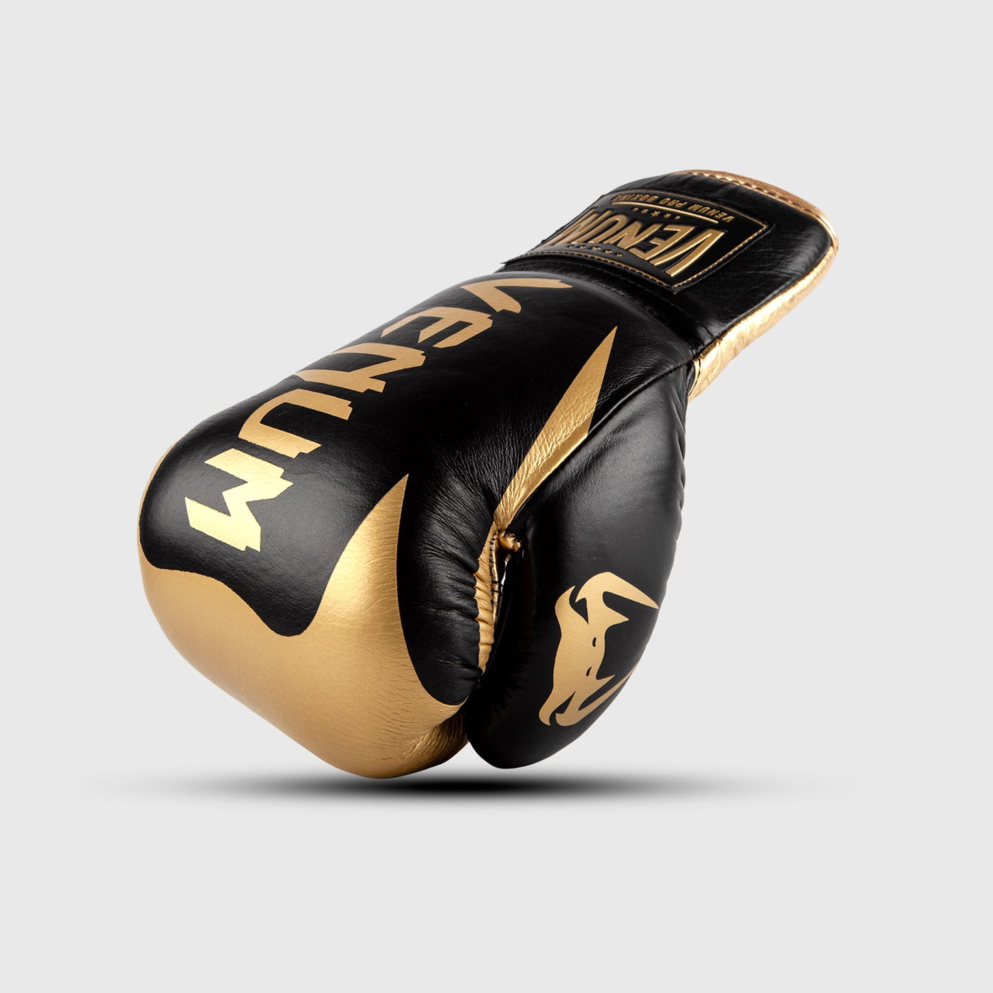 Venum Hammer Pro Boxing Gloves with Laces - Black/Gold