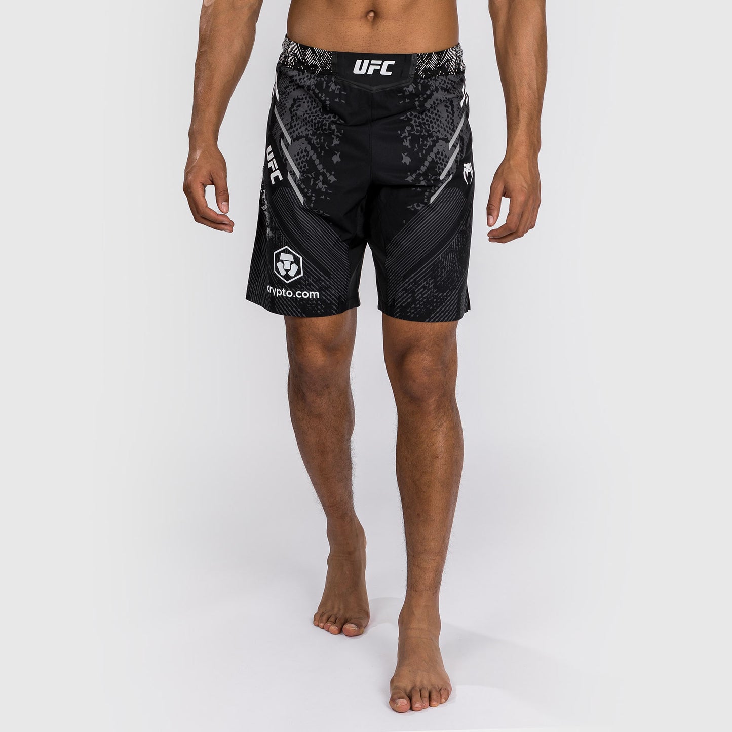 UFC Adrenaline by Venum Authentic Fight Night Men's Fight Short - Long Fit - Black
