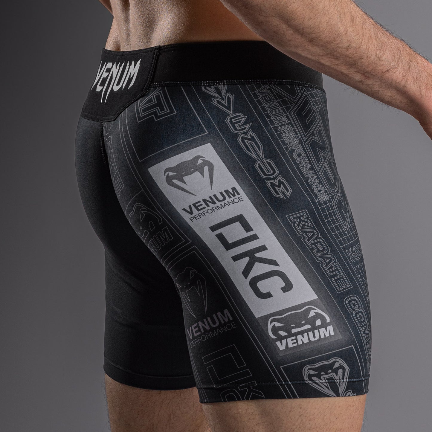 Karate Combat by Venum Vale Tudo Shorts - Black/Grey
