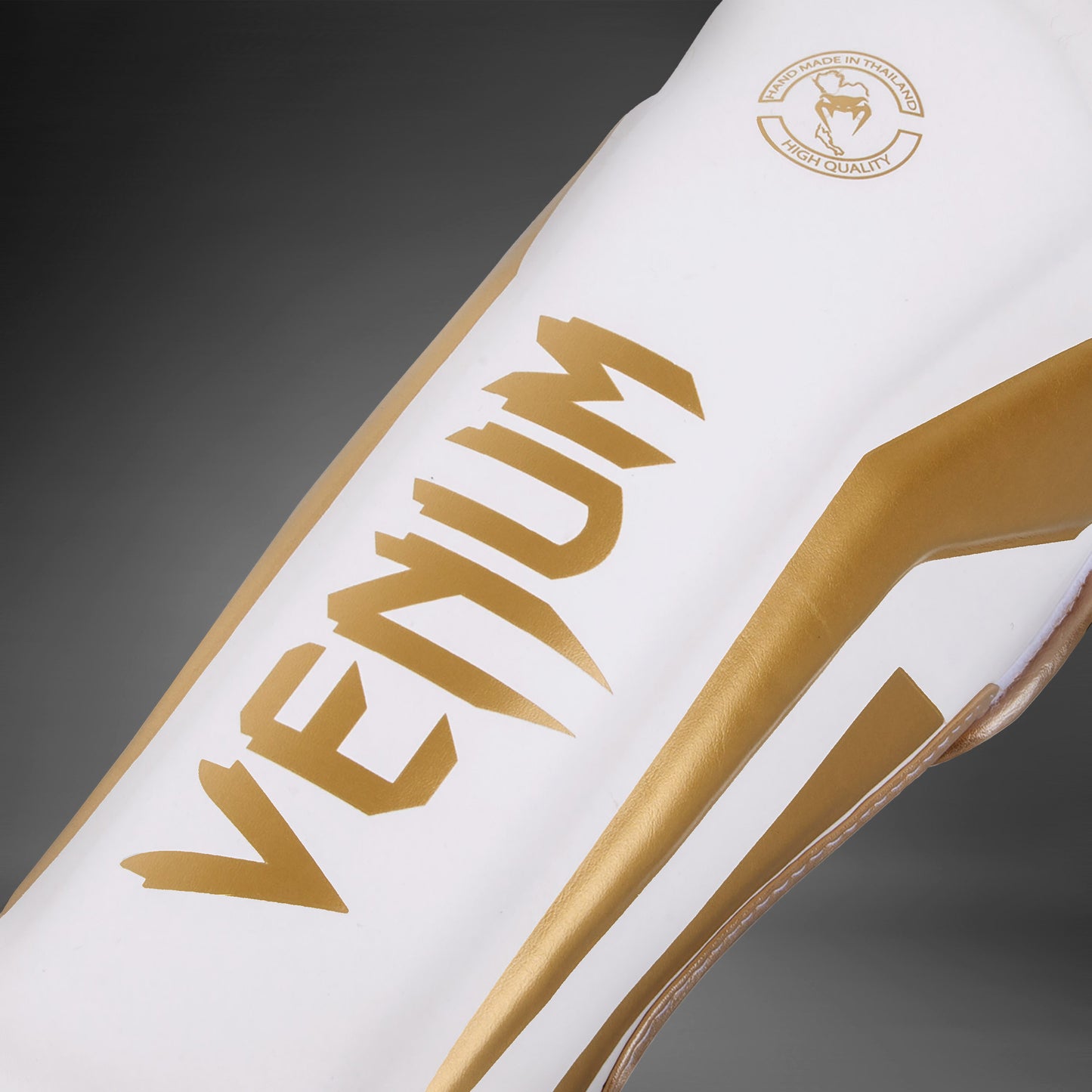Venum Elite Standup Shin guards - White/Gold