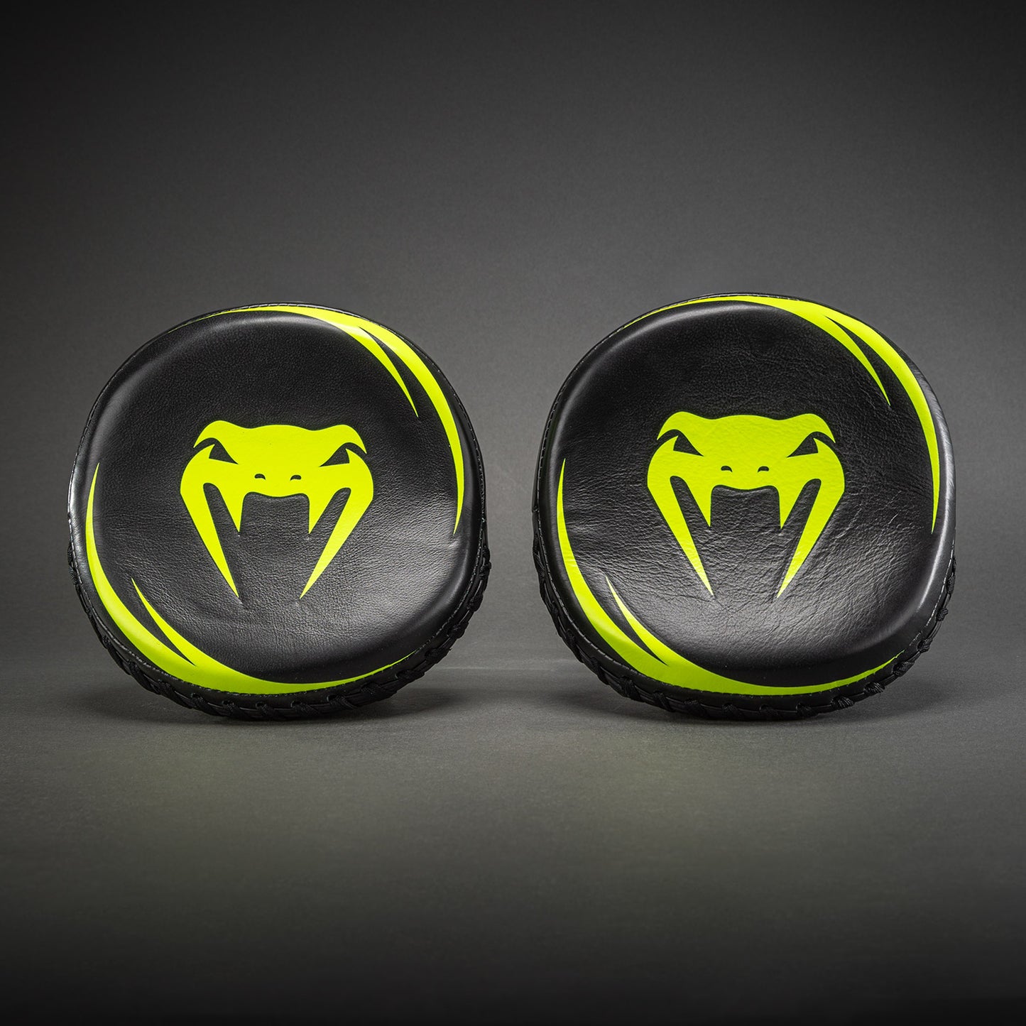 Venum Elite Mini Focus Mitts (Pair) - Black/Neo Yellow