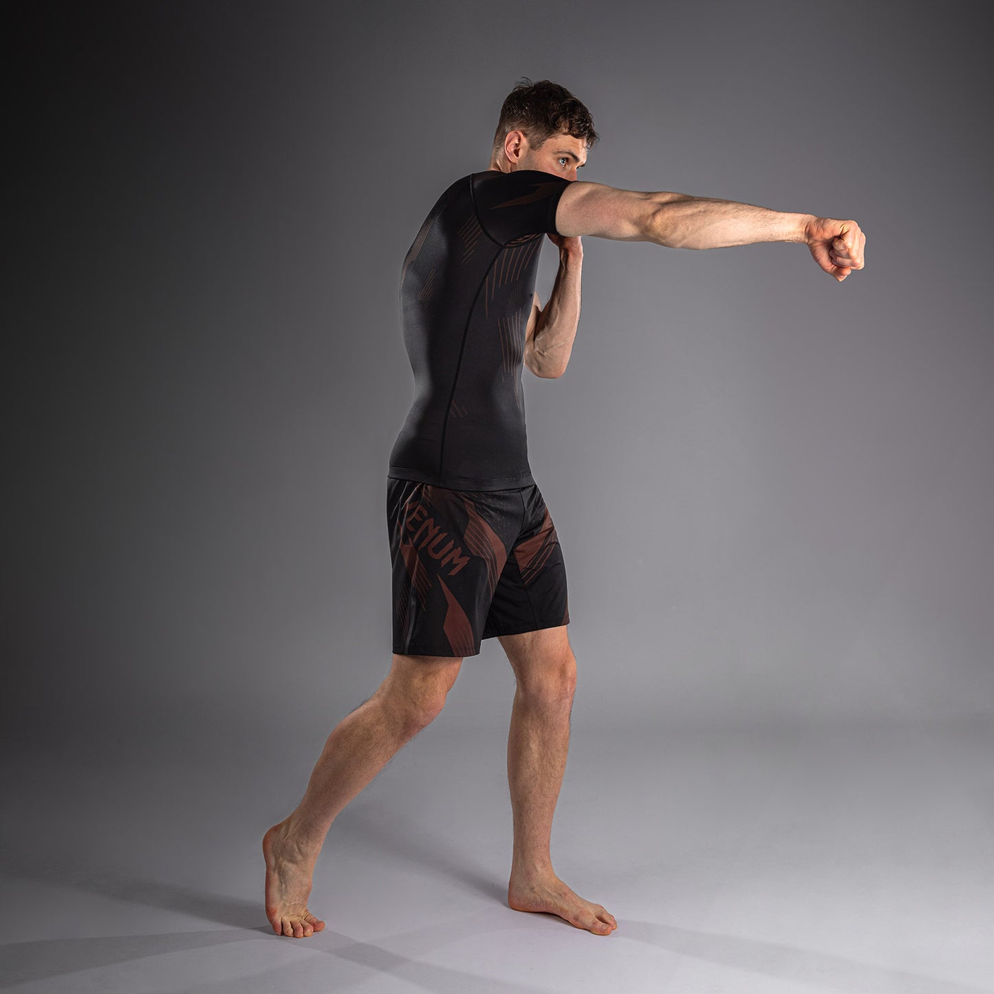 Venum No-Gi 6.0 Short Sleeve Rashguard - Black/Brown