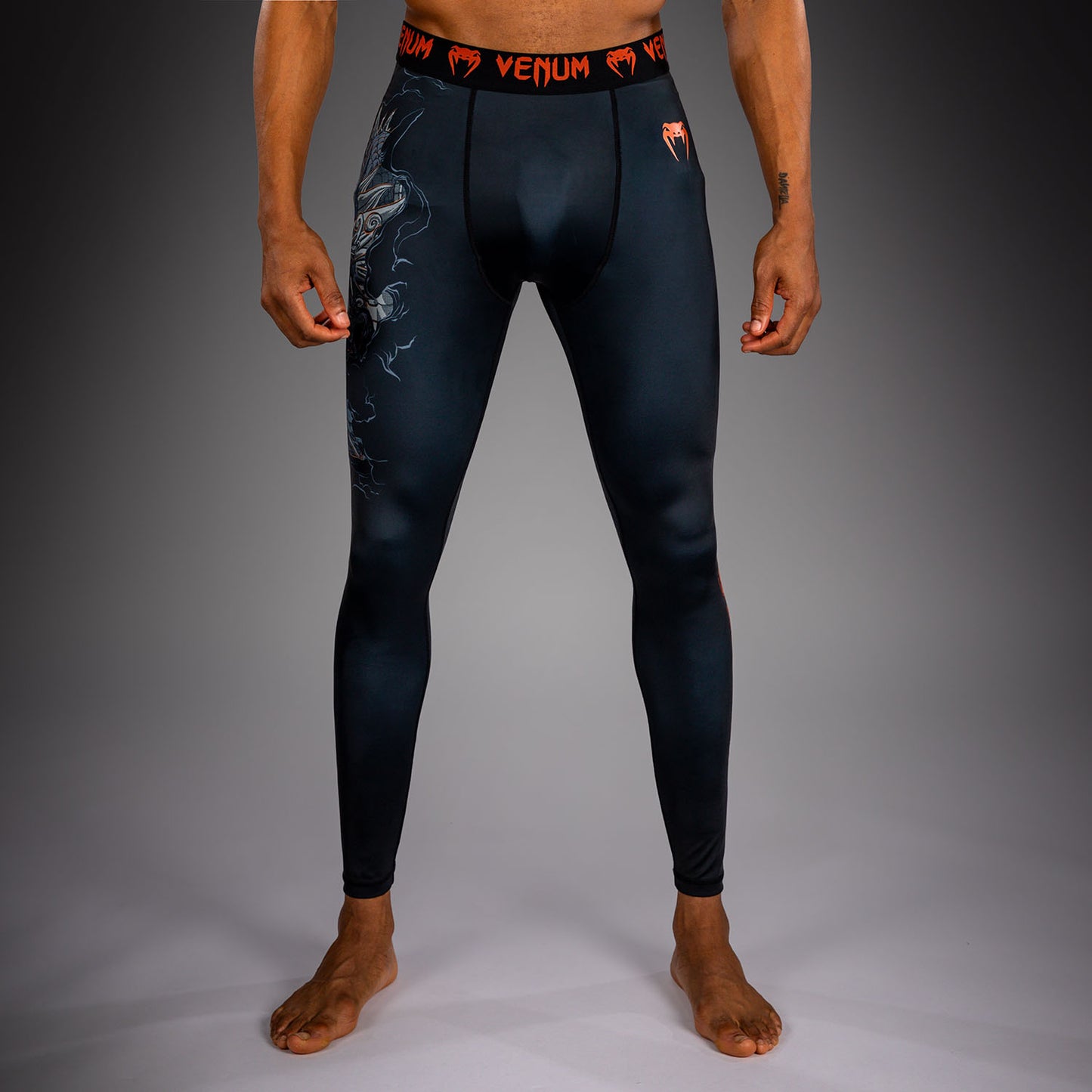 Venum Thunder Dragon Spats - Black/Grey/Copper