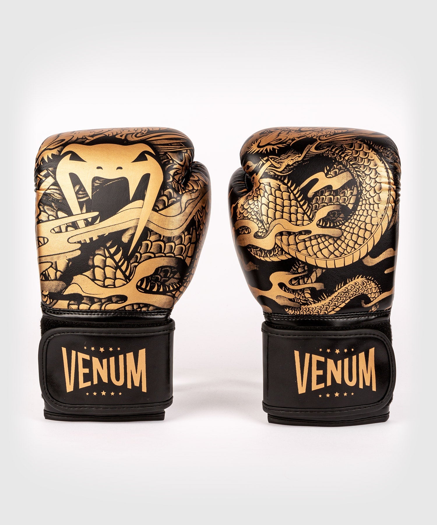Venum Dragon's Flight Boxing Gloves - For Kids - Black/Bronze - Venum Asia