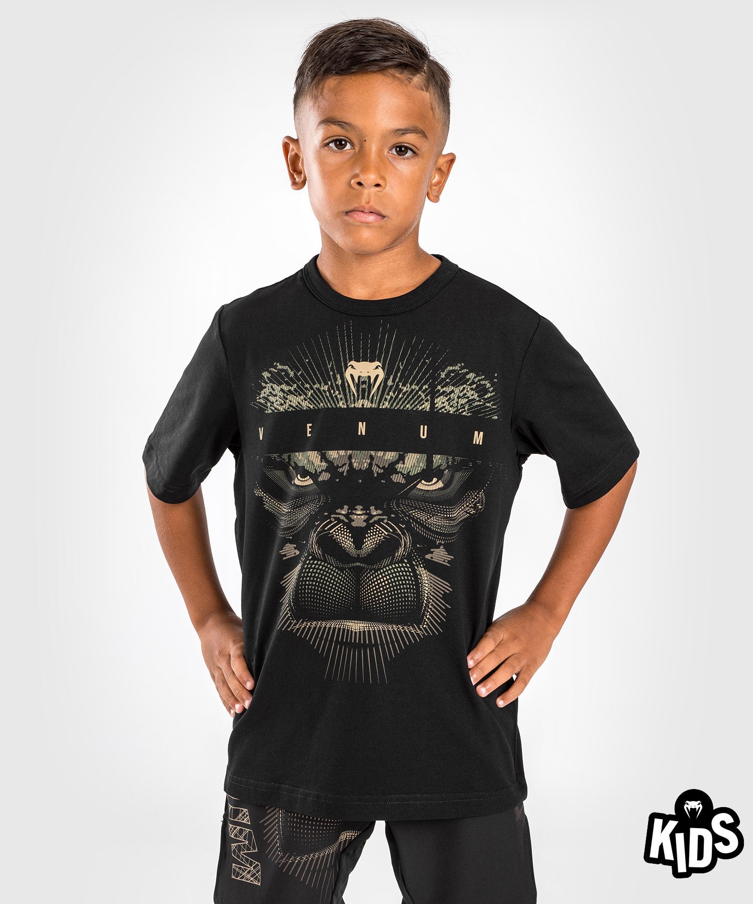 Venum Gorilla Jungle T-Shirt for Kids - Black/Sand - Venum Asia