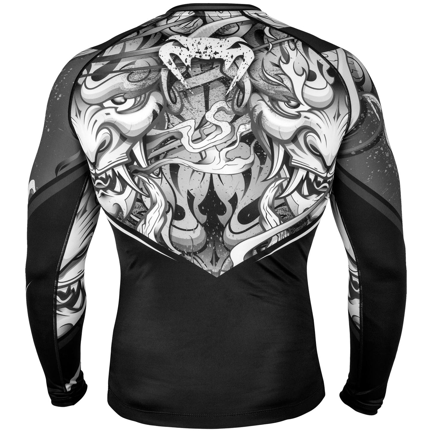Venum Devil Rashguard - Long Sleeves - White/Black