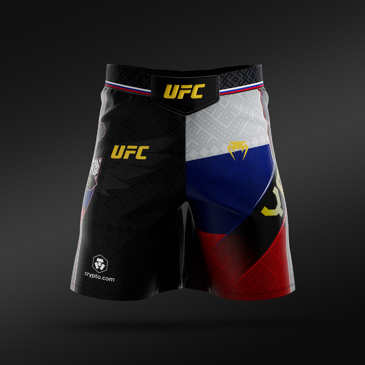 Venum UFC Unrivaled by Venum Petr Yan Men's Long Fit Fight Shorts – Black