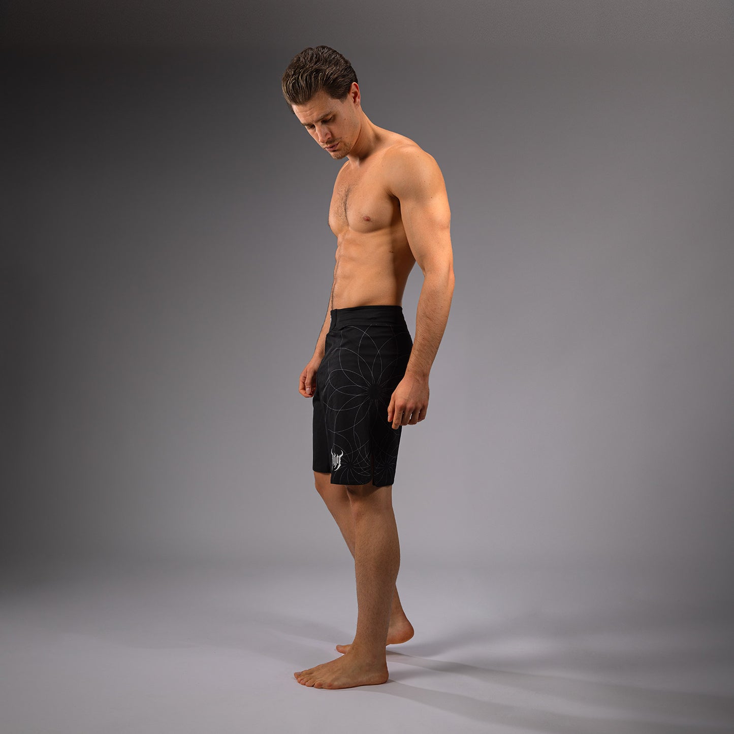 Venum Gladiator 5.0 Men’s Fight Shorts - Black/Silver