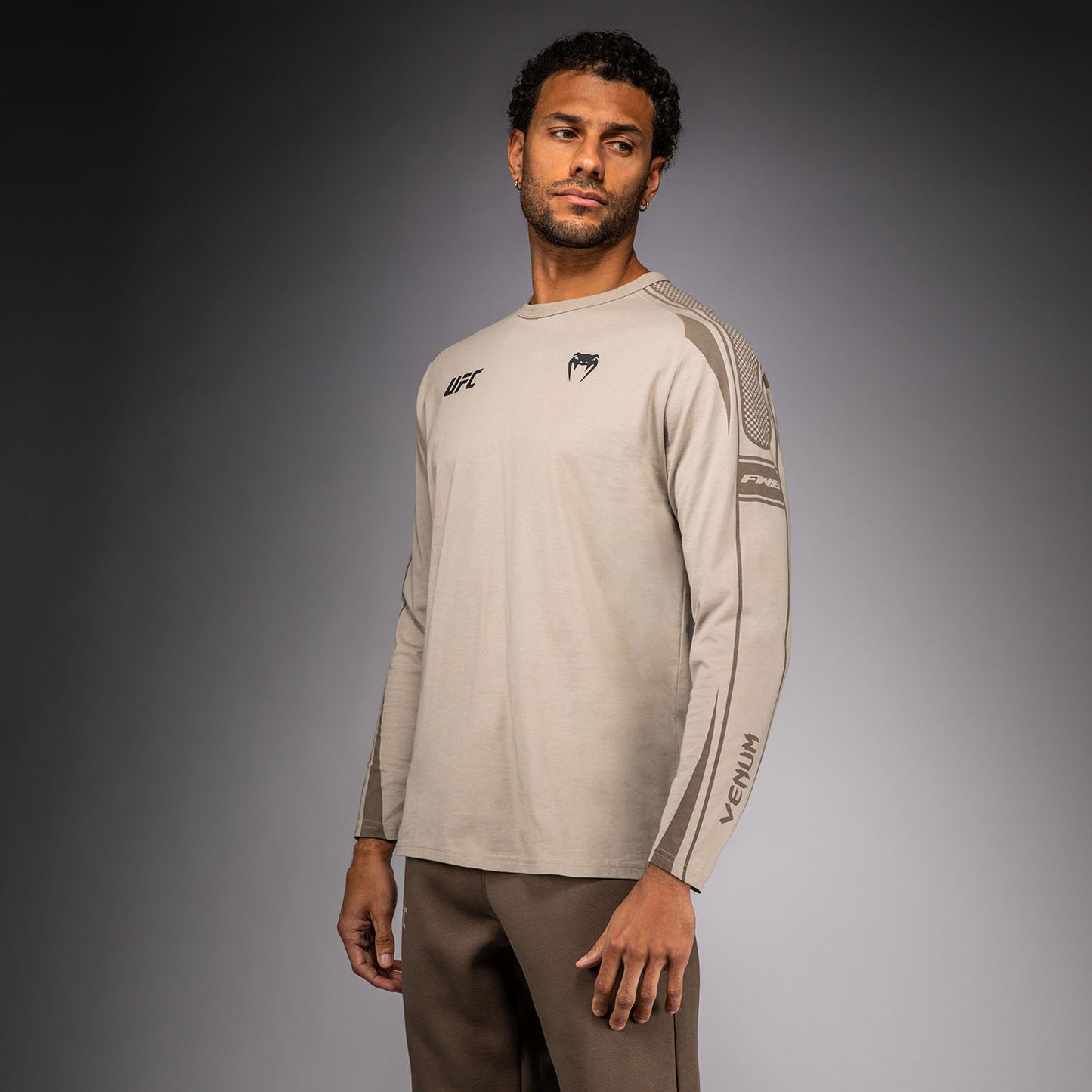 Venum UFC Unity by Venum Authentic Fight Week Men's Long Sleeve T-Shirt - Sand