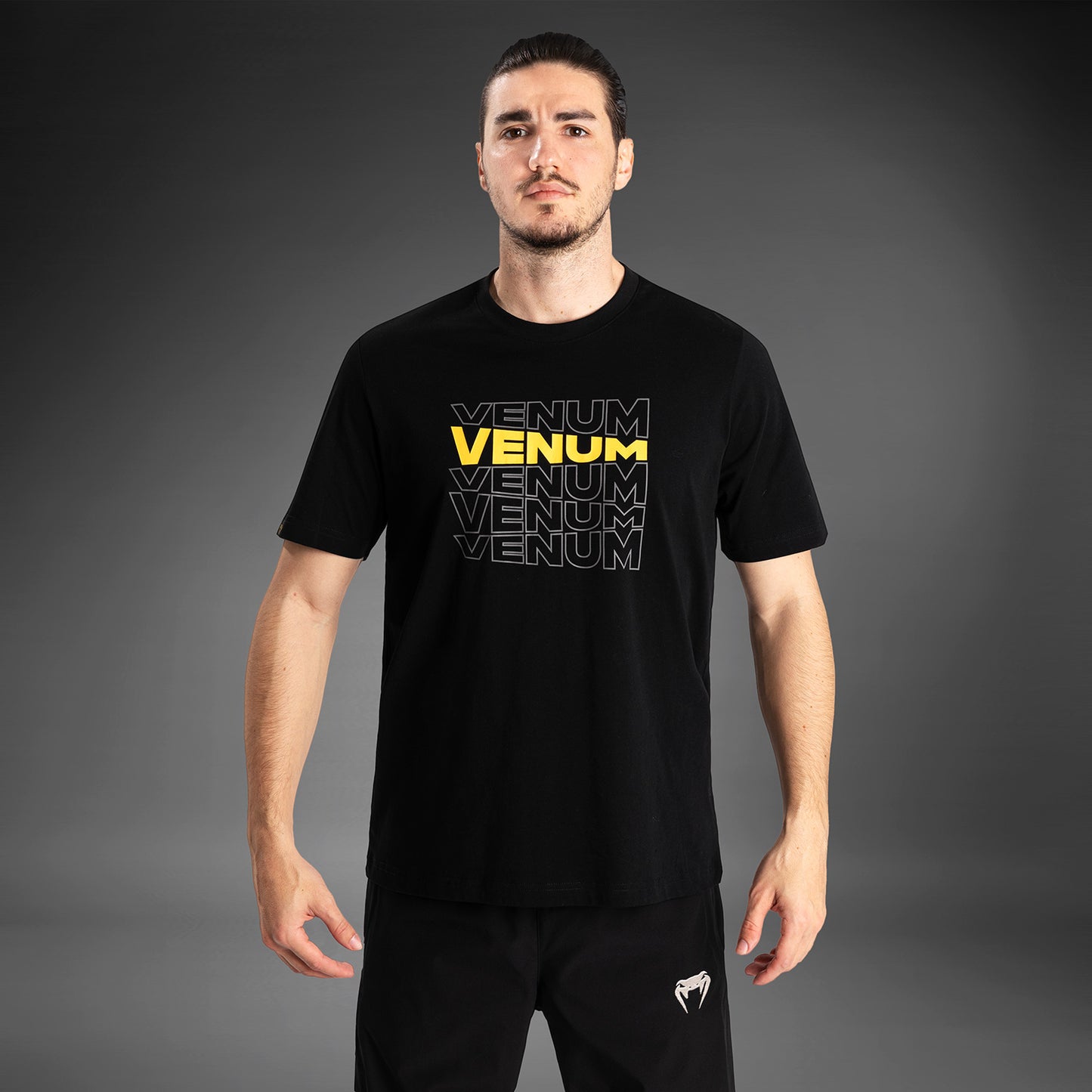 Venum Vertigo Men's Short Sleeve T-shirt - Black/Yellow