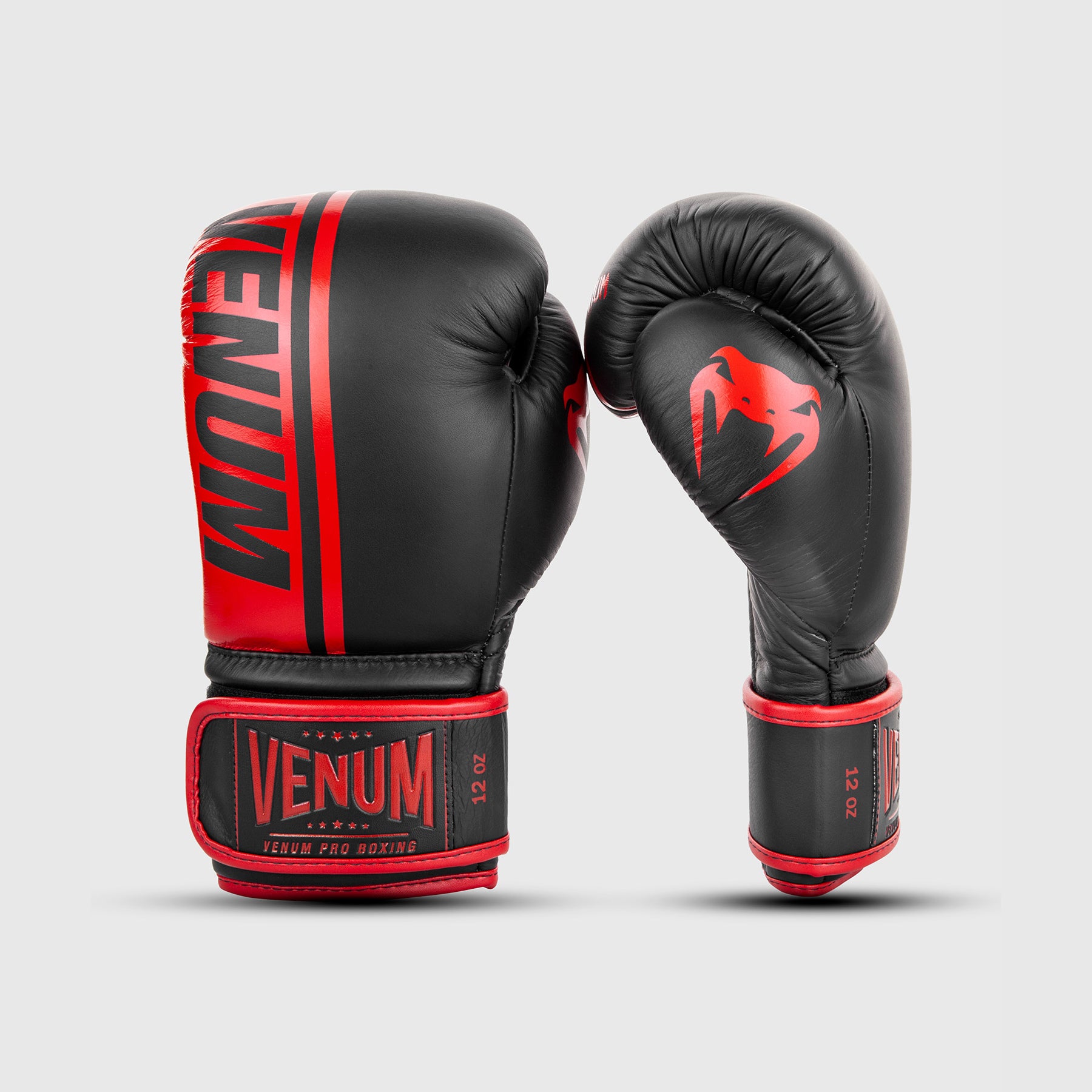 Venum Shield Pro Boxing Gloves Velcro - Black/Red - Venum Asia