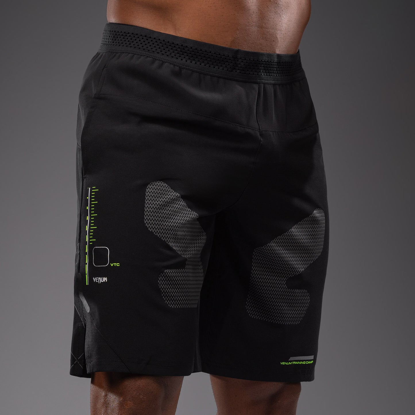 Venum Training Camp 4.0 Training Short - Black/Neon Green