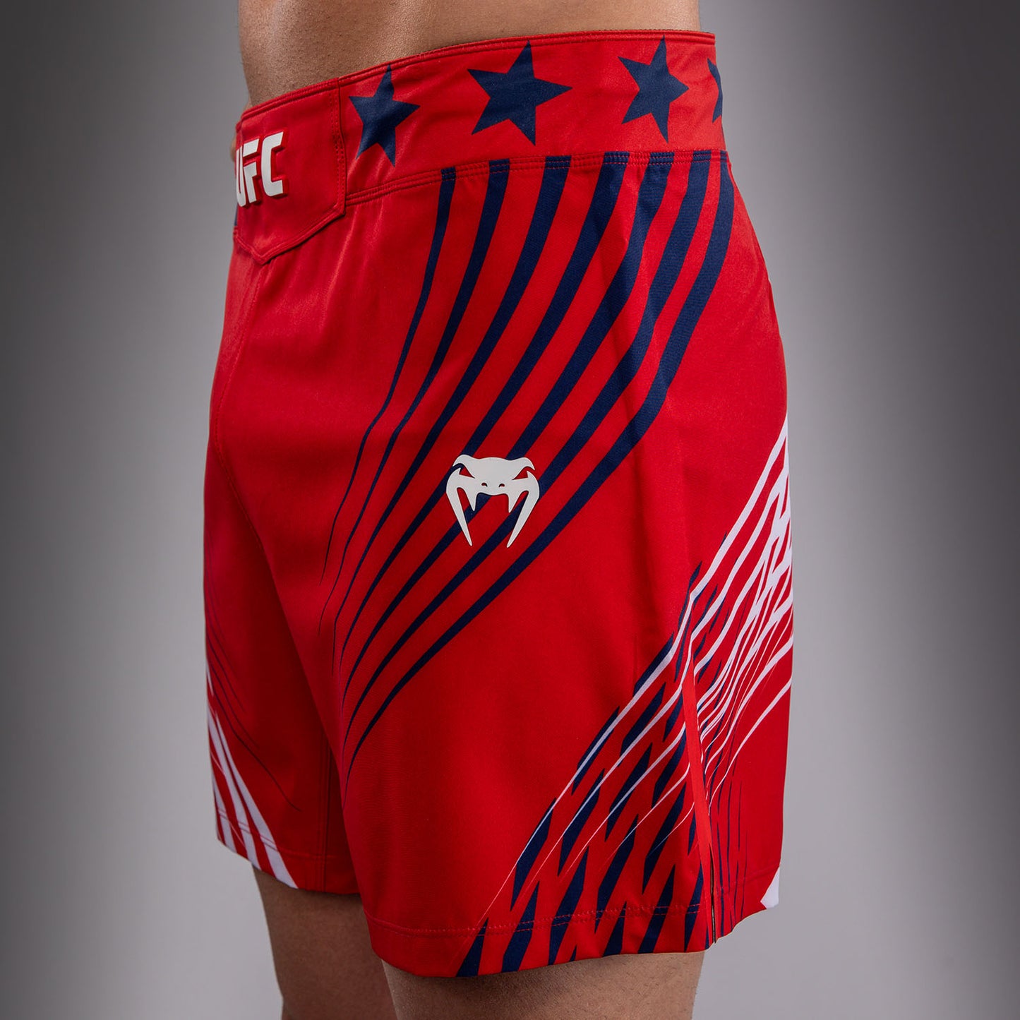 Men's UFC Freedom 250 by Venum Red Custom Authentic Fight Night Short Fit Fight Short