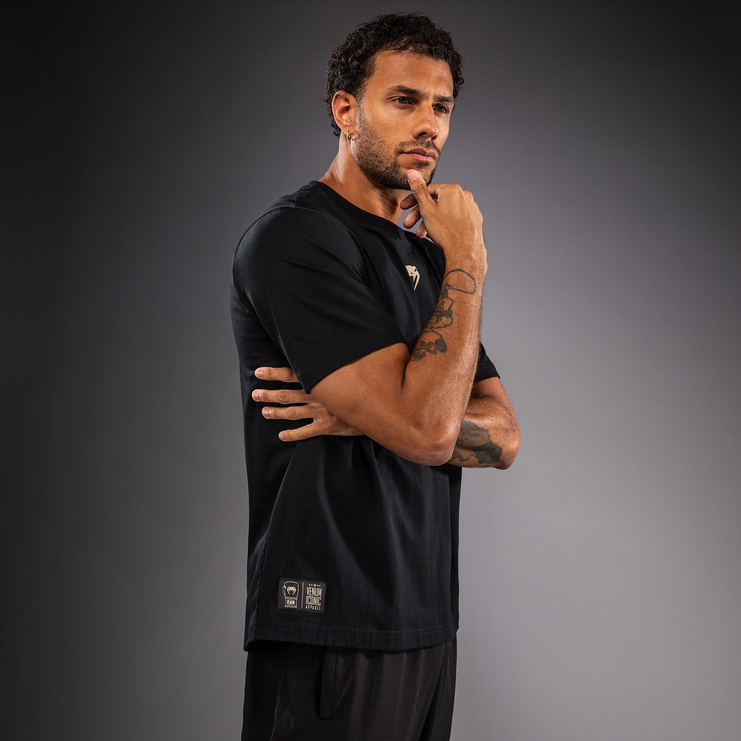 Venum Fight Icon Cotton T-Shirt - Black