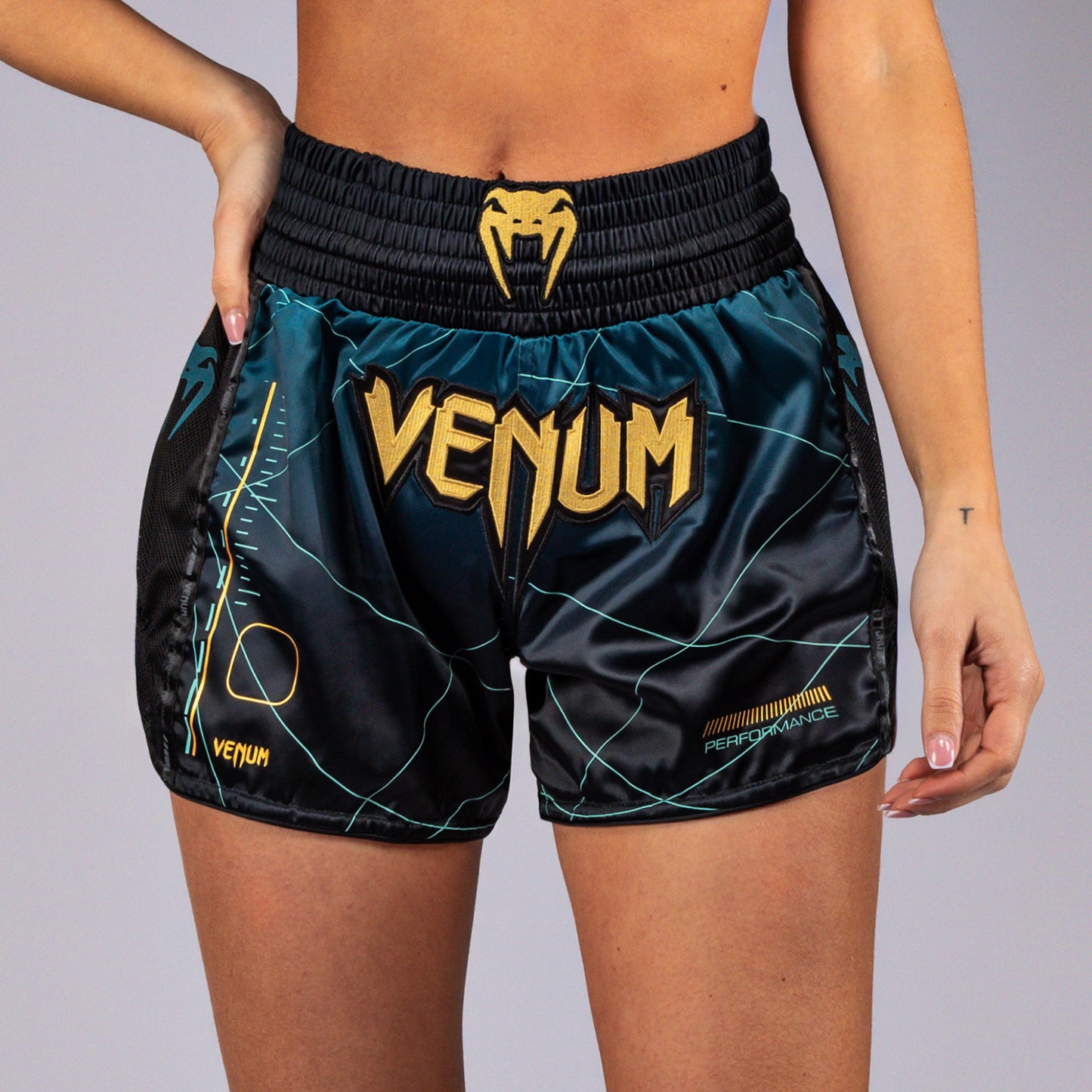 Venum Tactical XT Muay Thai Shorts - Black/Forest Green