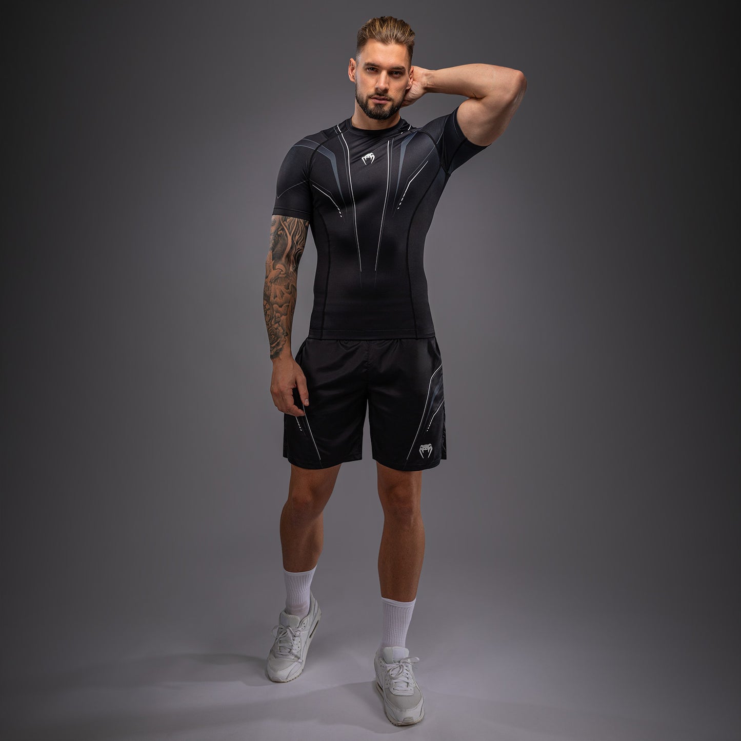 Venum Streamline Short Sleeve Rashguard - Black/White