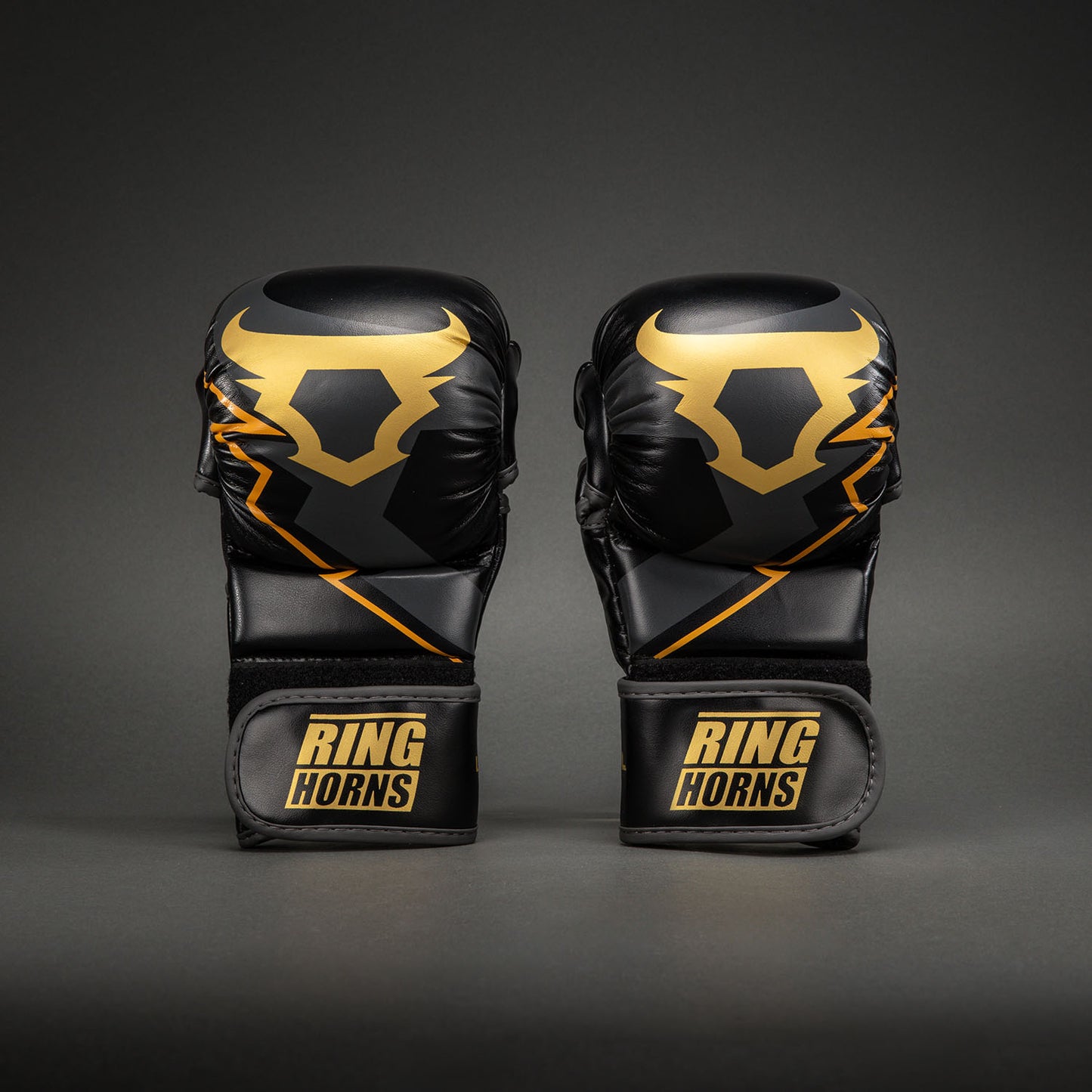 Venum Ringhorns Charger MMA Sparring Gloves - Black/Gold
