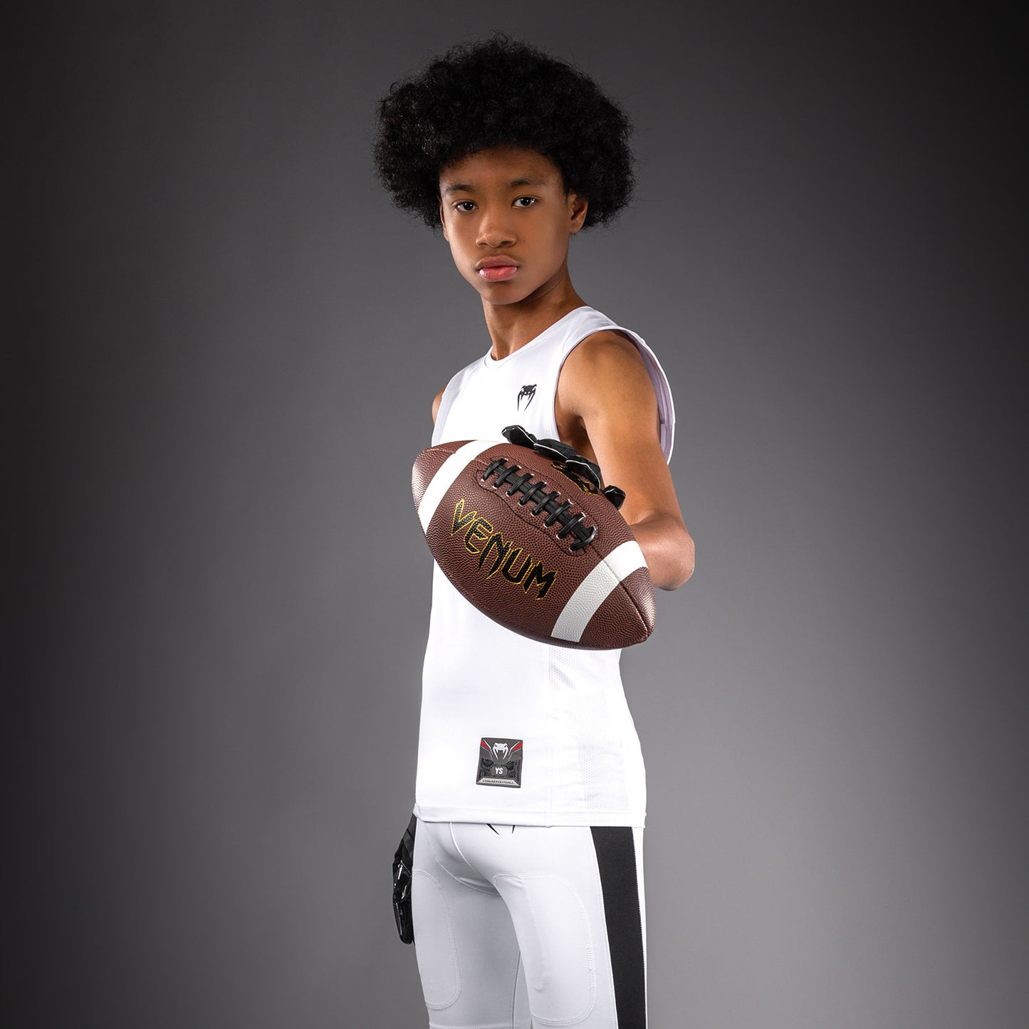 Venum Elite Kids Football Sleeveless Compression Jersey - White