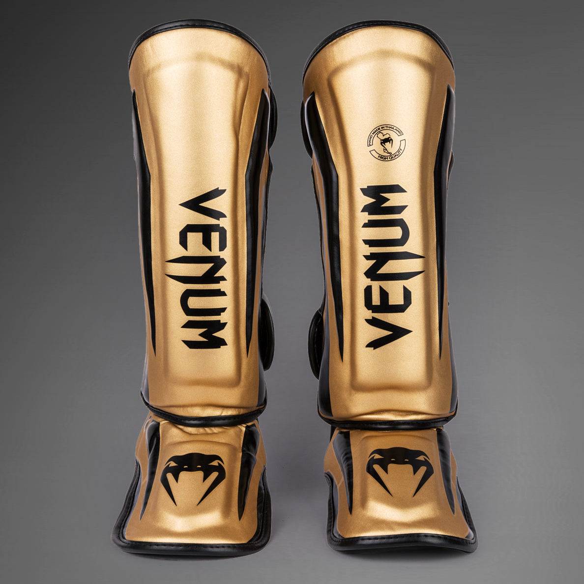Venum Elite Standup Shin guards - Gold/Black