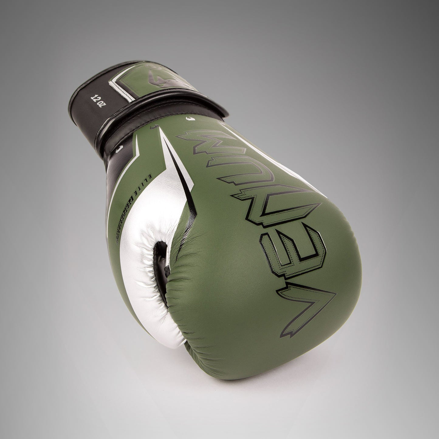 Venum Elite Evo Boxing Gloves - Khaki/Silver