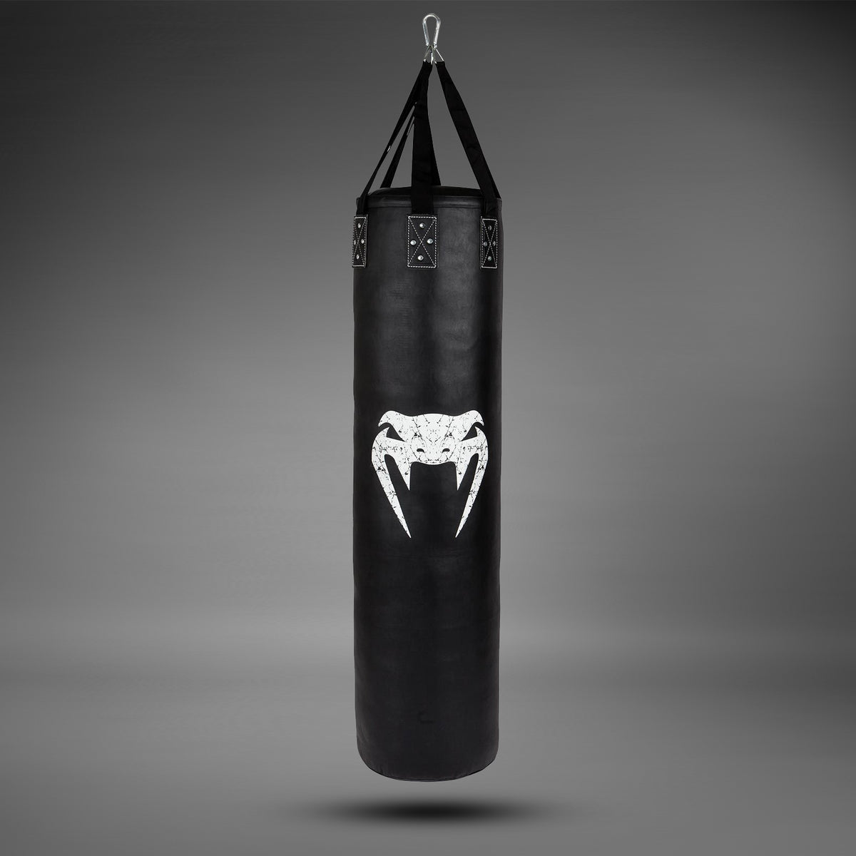 Venum Challenger Heavy bag + Ceiling Hook - Black/White - Filled - 130cm