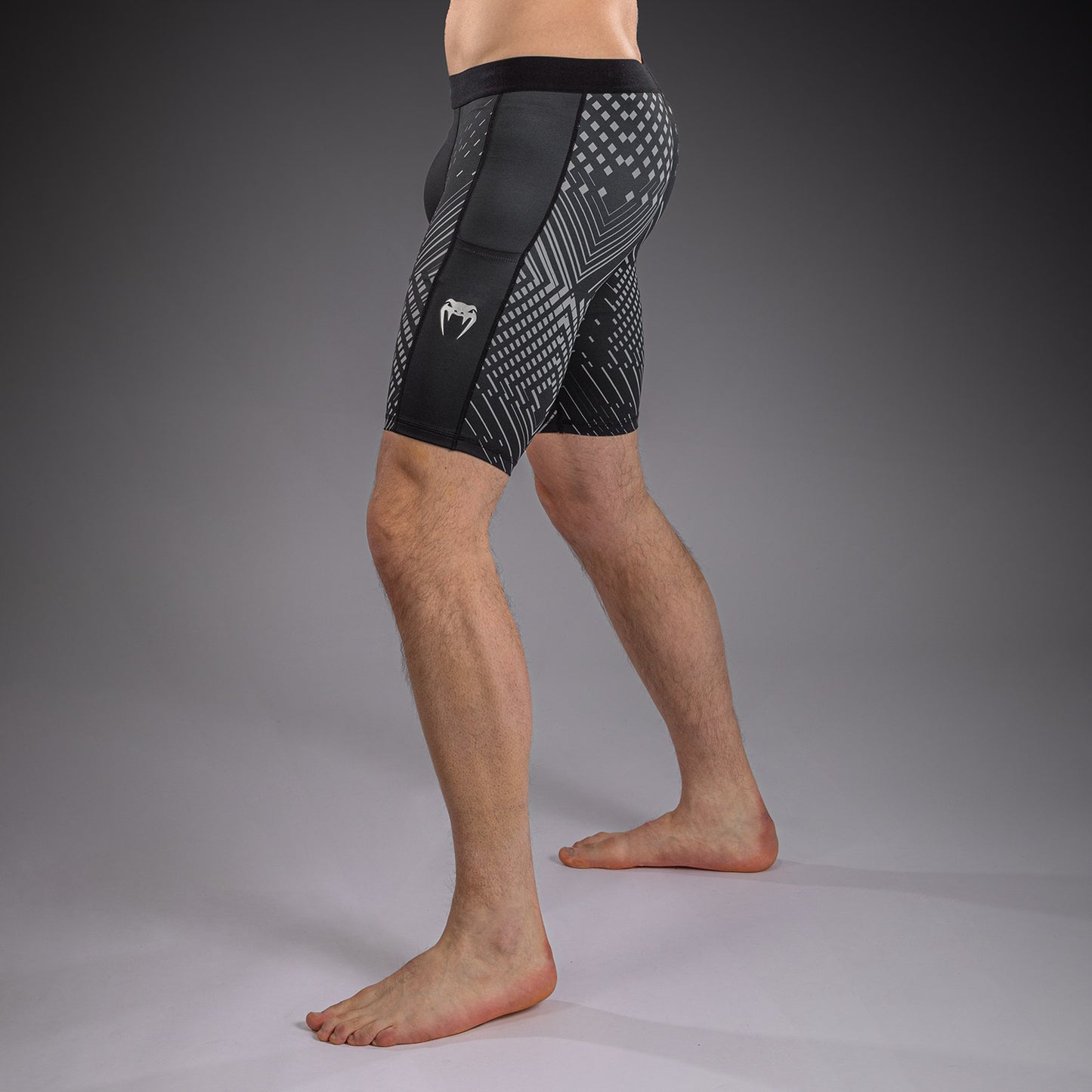 Venum Midnight Fury Vale Tudo Shorts - Black/Grey/Silver
