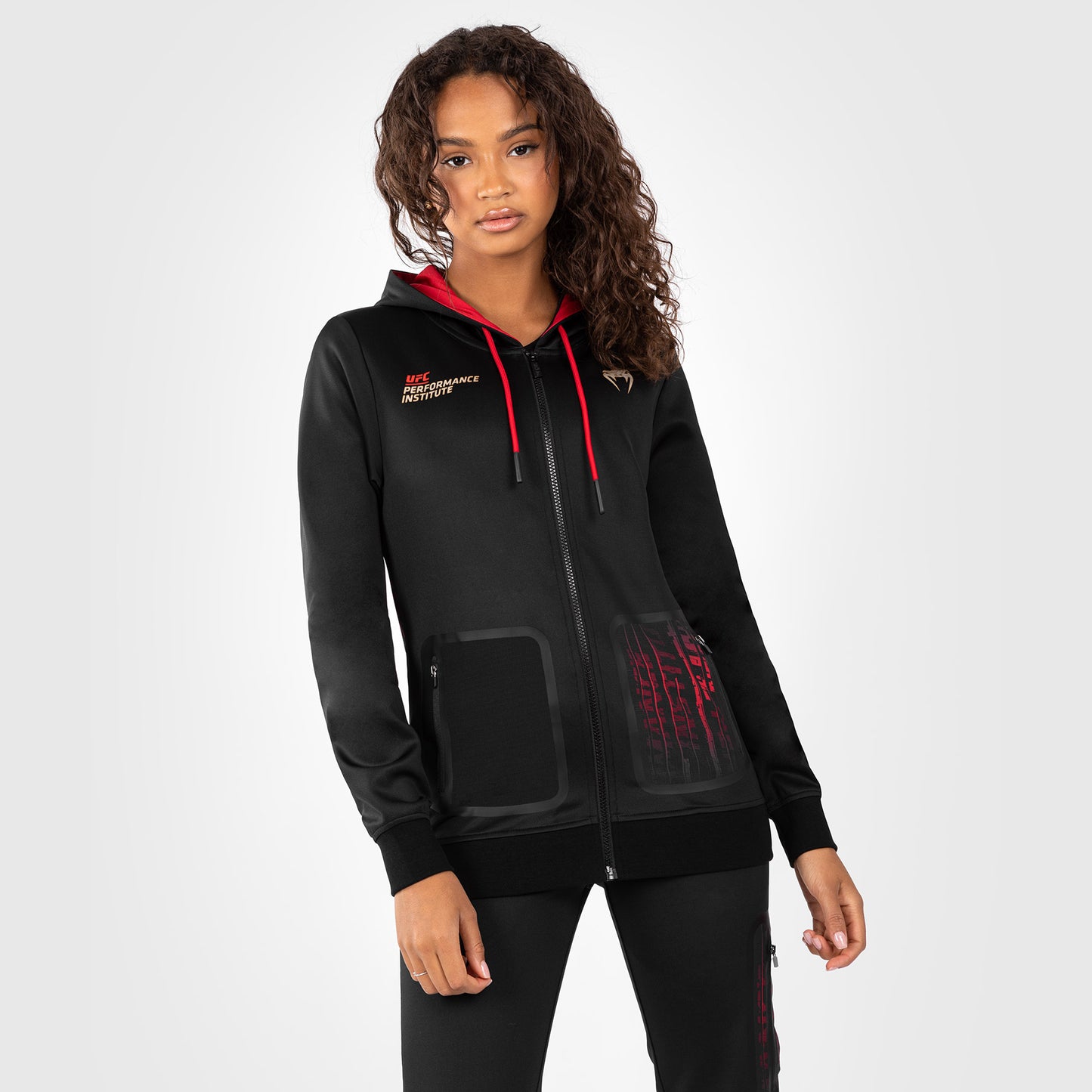 UFC Venum Performance Institute 2.0 Women’s Zip Hoodie - Black/Red