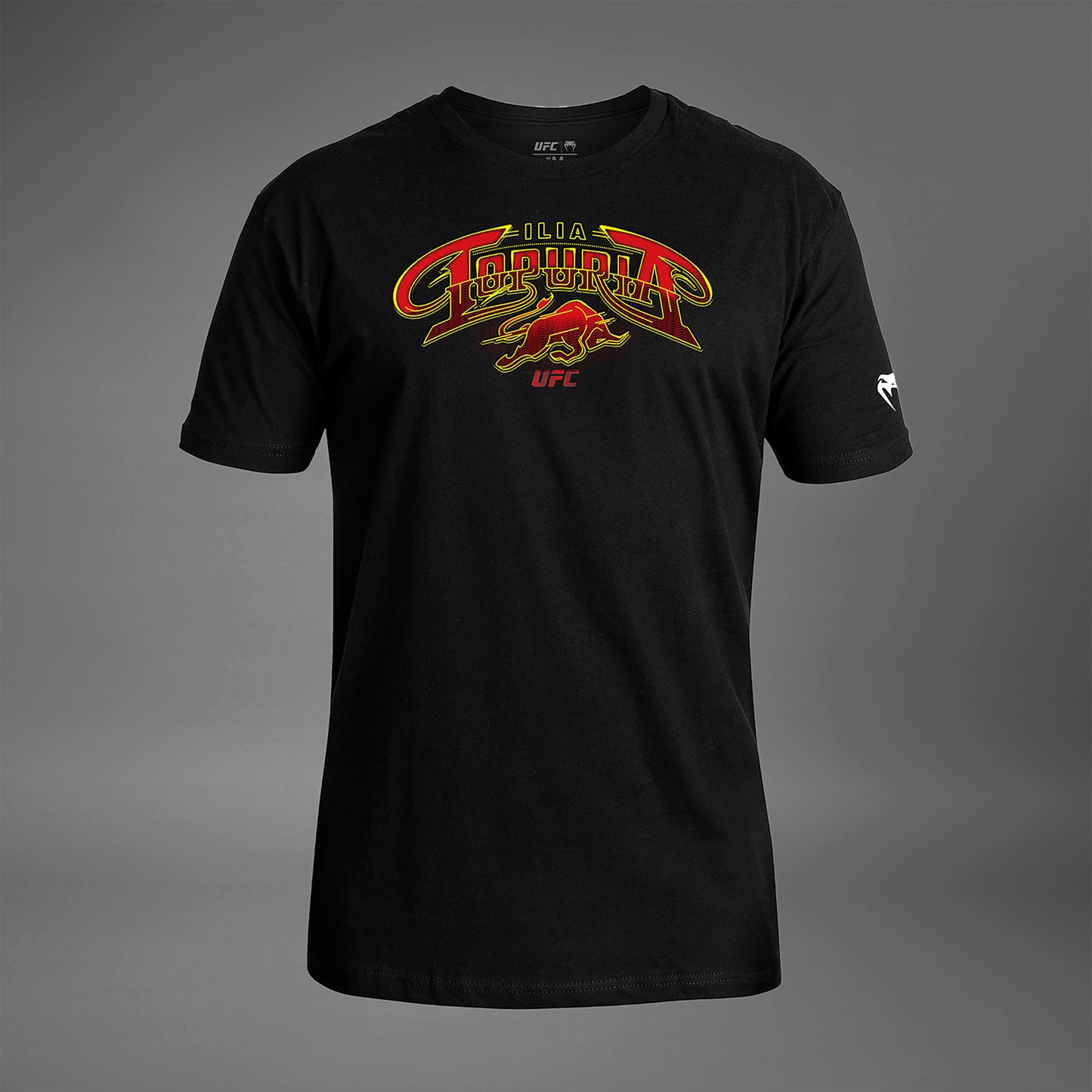Men's UFC Unrivaled by Venum Black Ilia Topuria T-Shirt