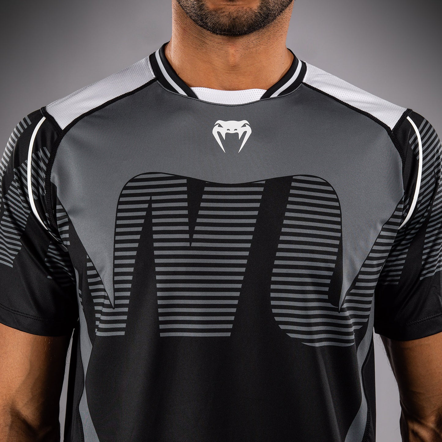 Venum Adrenaline Dry Tech T-Shirt - Black/Silver Grey