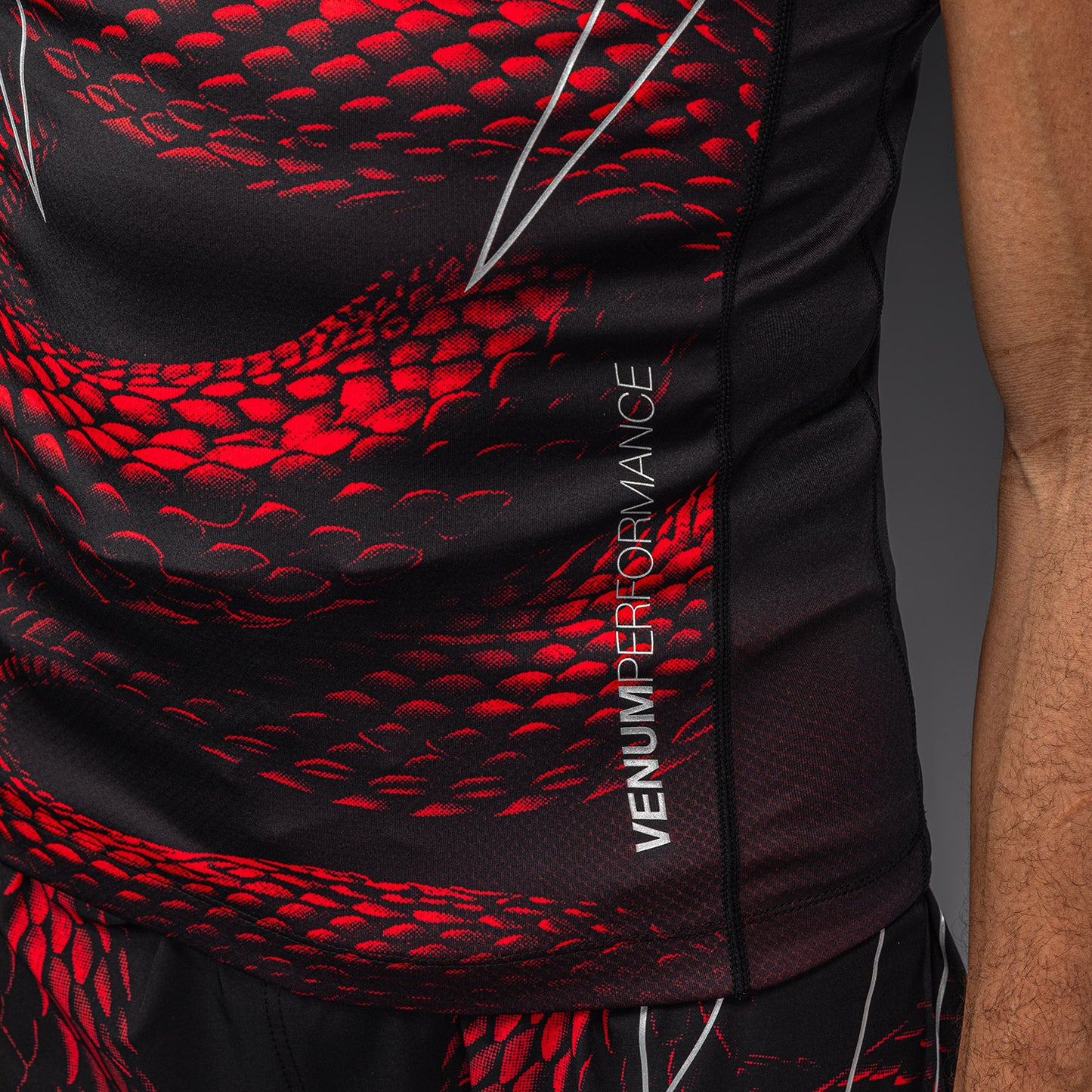 Venum Matupa Short Sleeve Rashguard - Black/Red/Silver