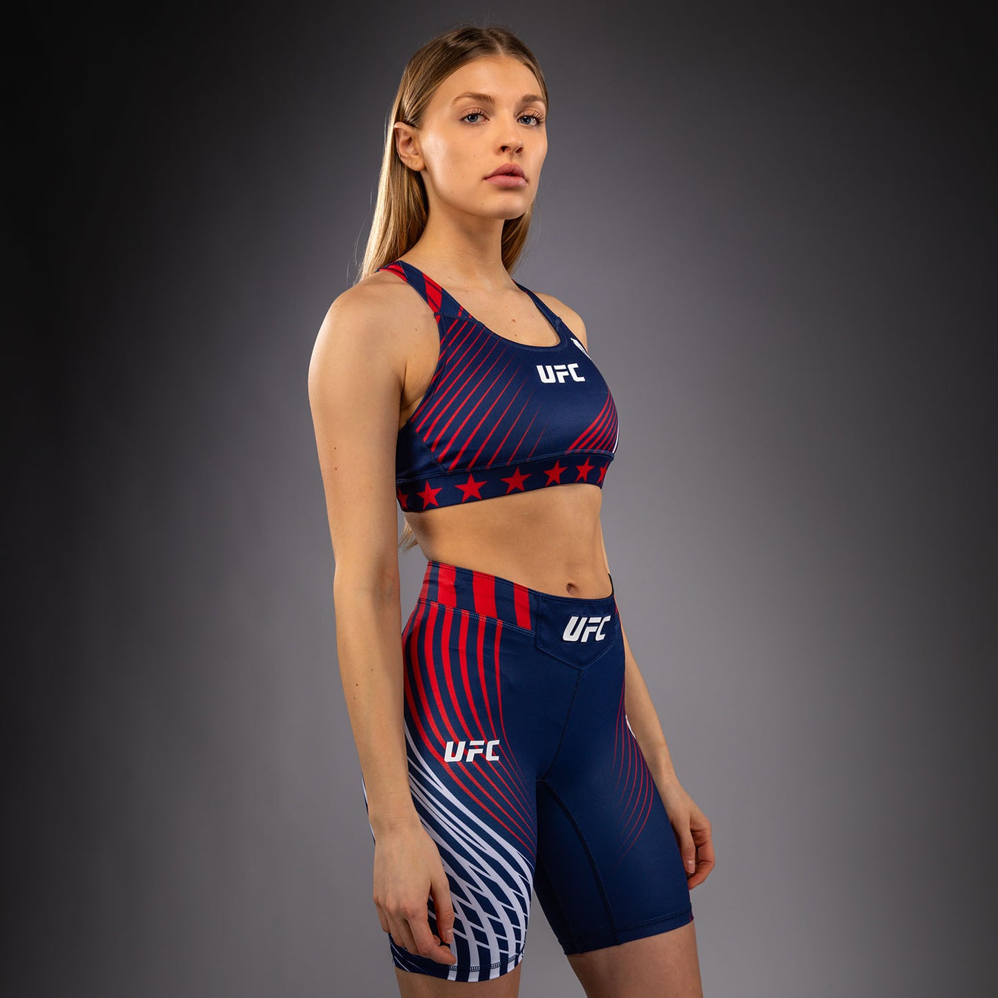 Women's UFC Freedom 250 by Venum Blue Authentic Fight Night Sports Bra