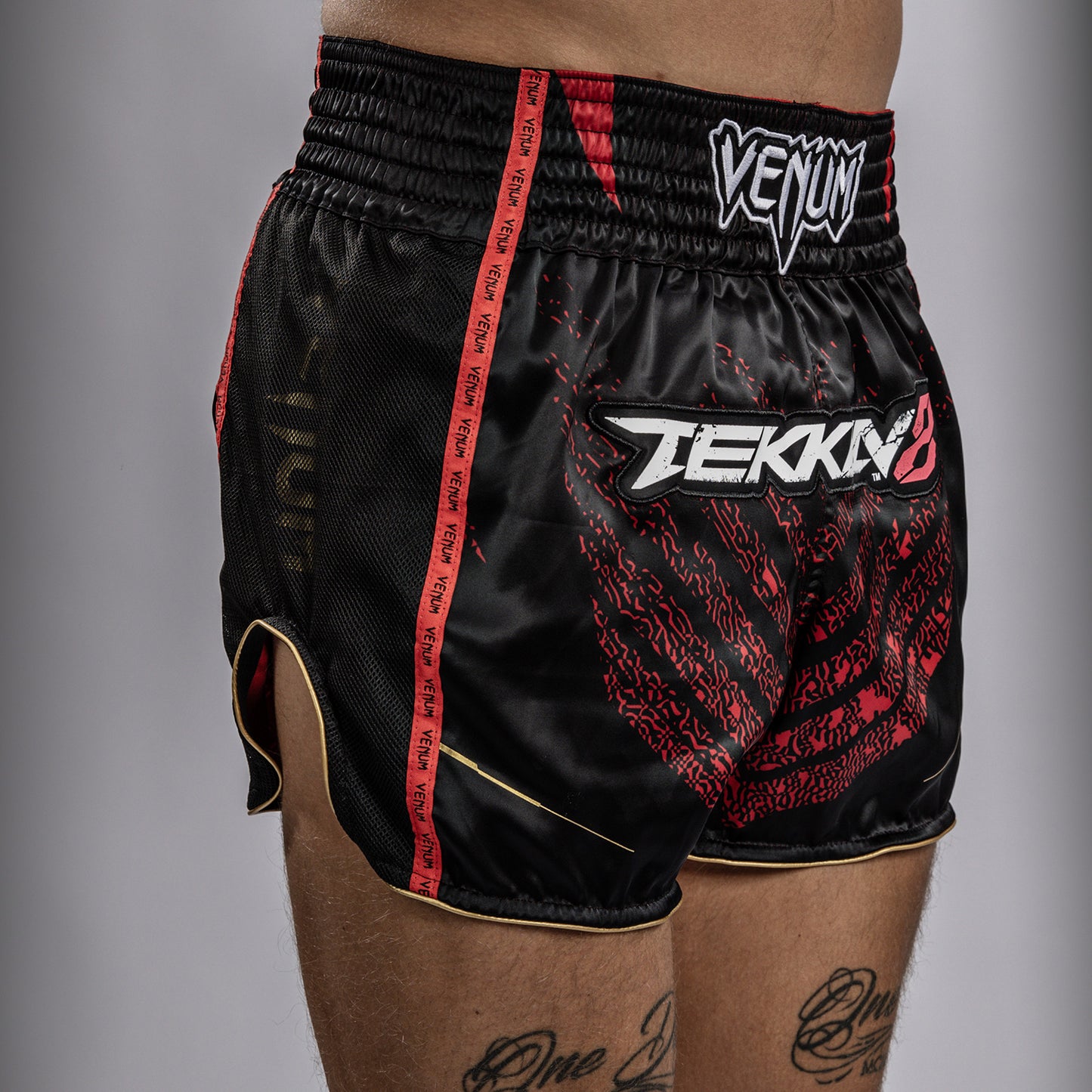 Venum x TEKKEN 8 - Marshall Law Muay Thai Shorts - Black/Red/Gold