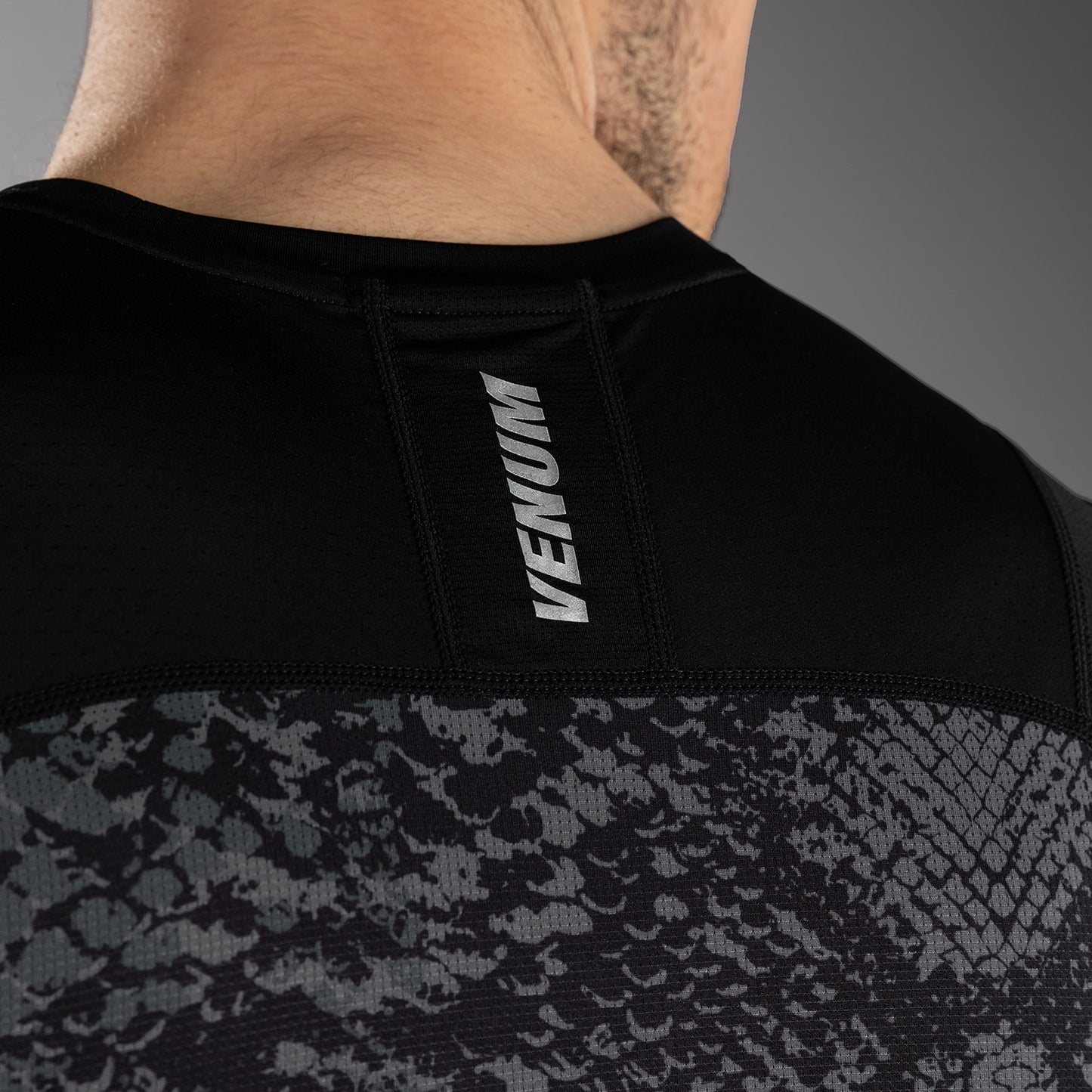 Venum G-Fit Scales Sleeveless Rashguard - Black/ Charcoal Grey