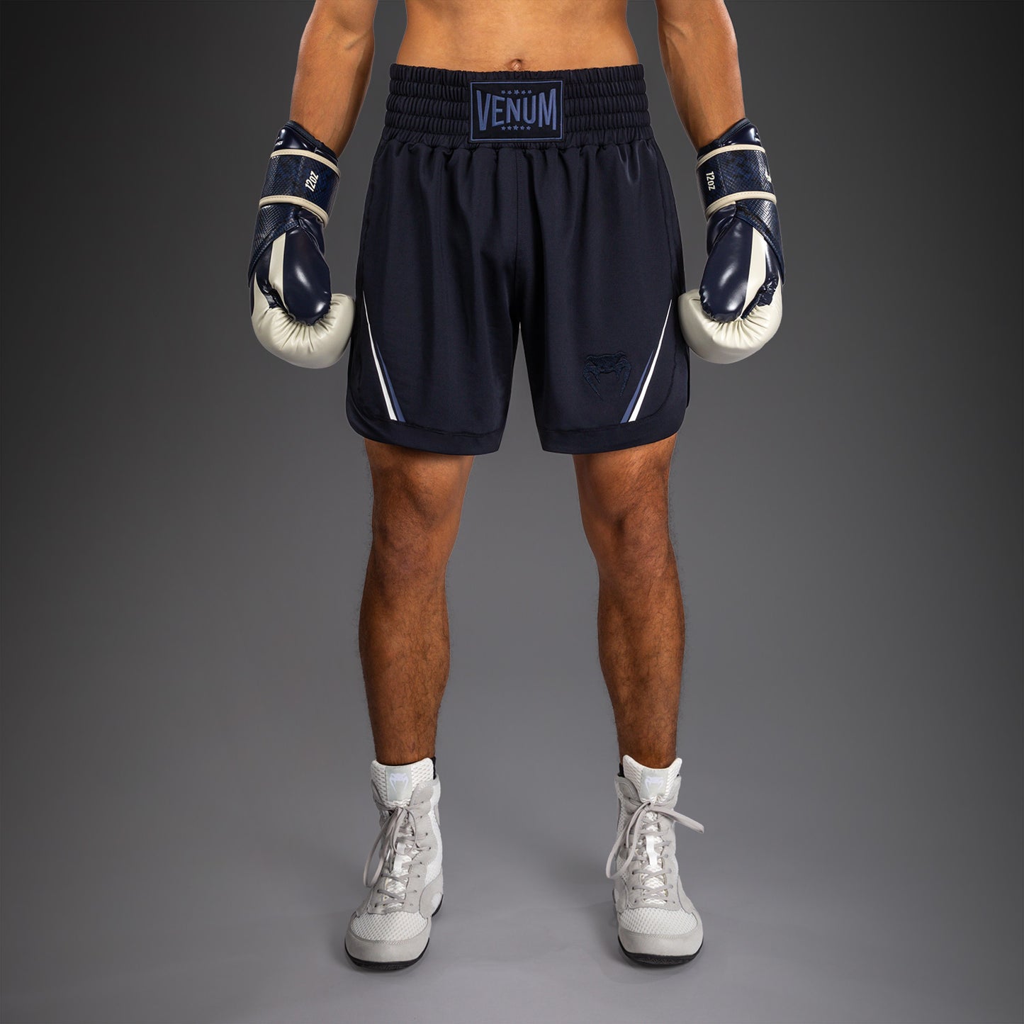 Venum G-Core Boxing Shorts - Navy Blue/White
