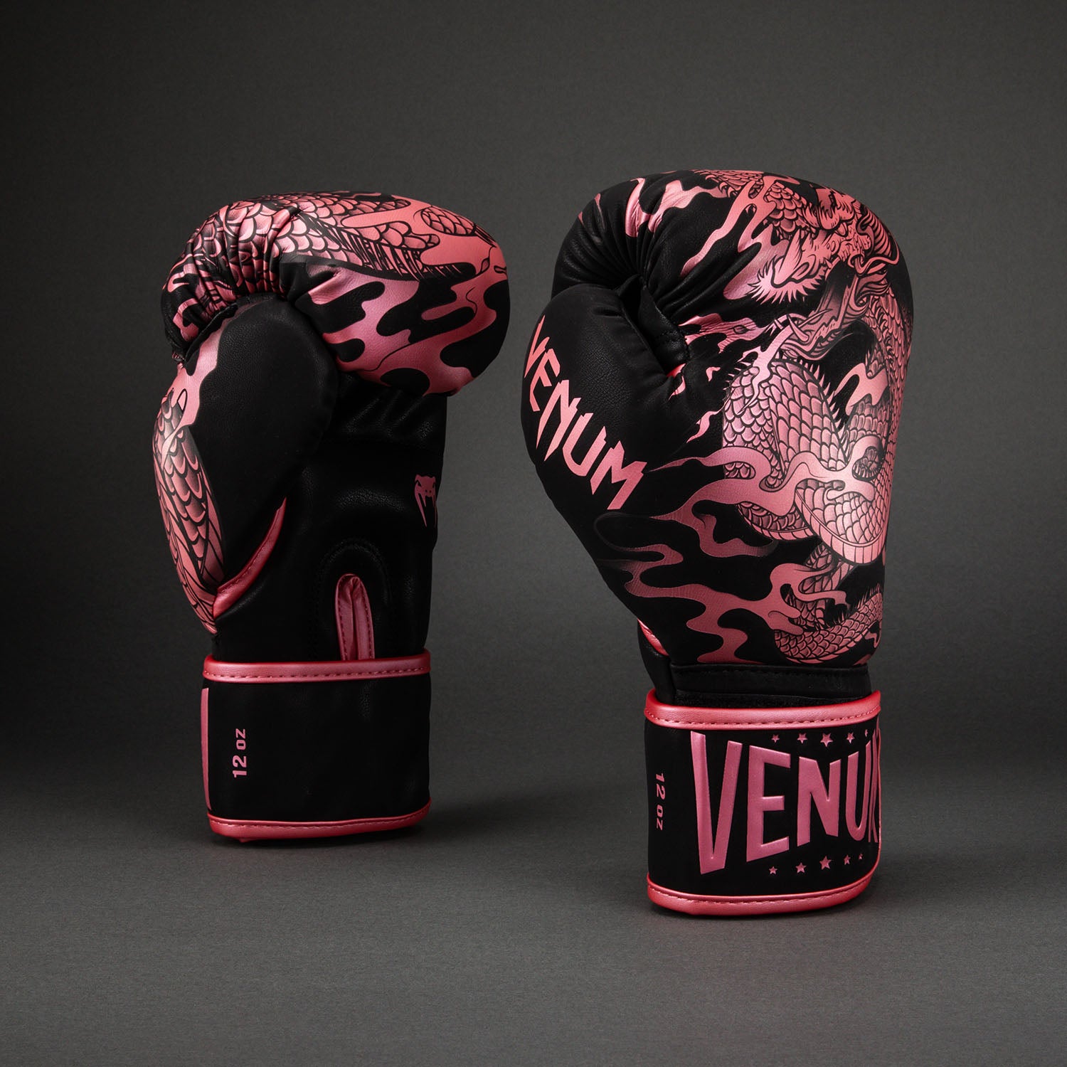 Dragon's Flight Boxing Gloves Black/Metallic Pink - Venum Asia
