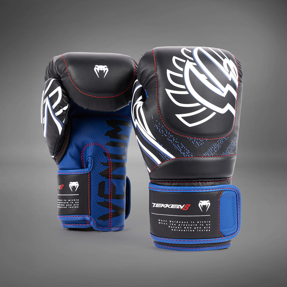 Venum x TEKKEN 8 - Jin Kazama Boxing Gloves - Blue/Black/White - 16 oz