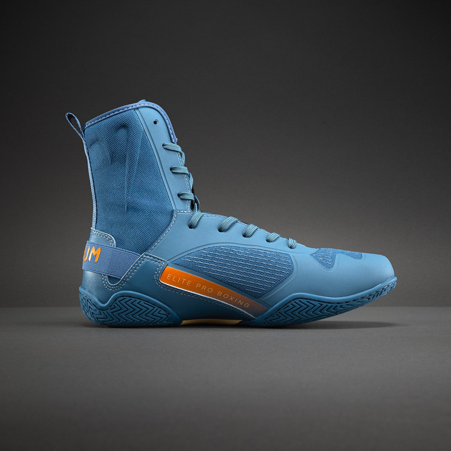 Venum Elite Neo Boxing Shoes - Steel Blue/Orange