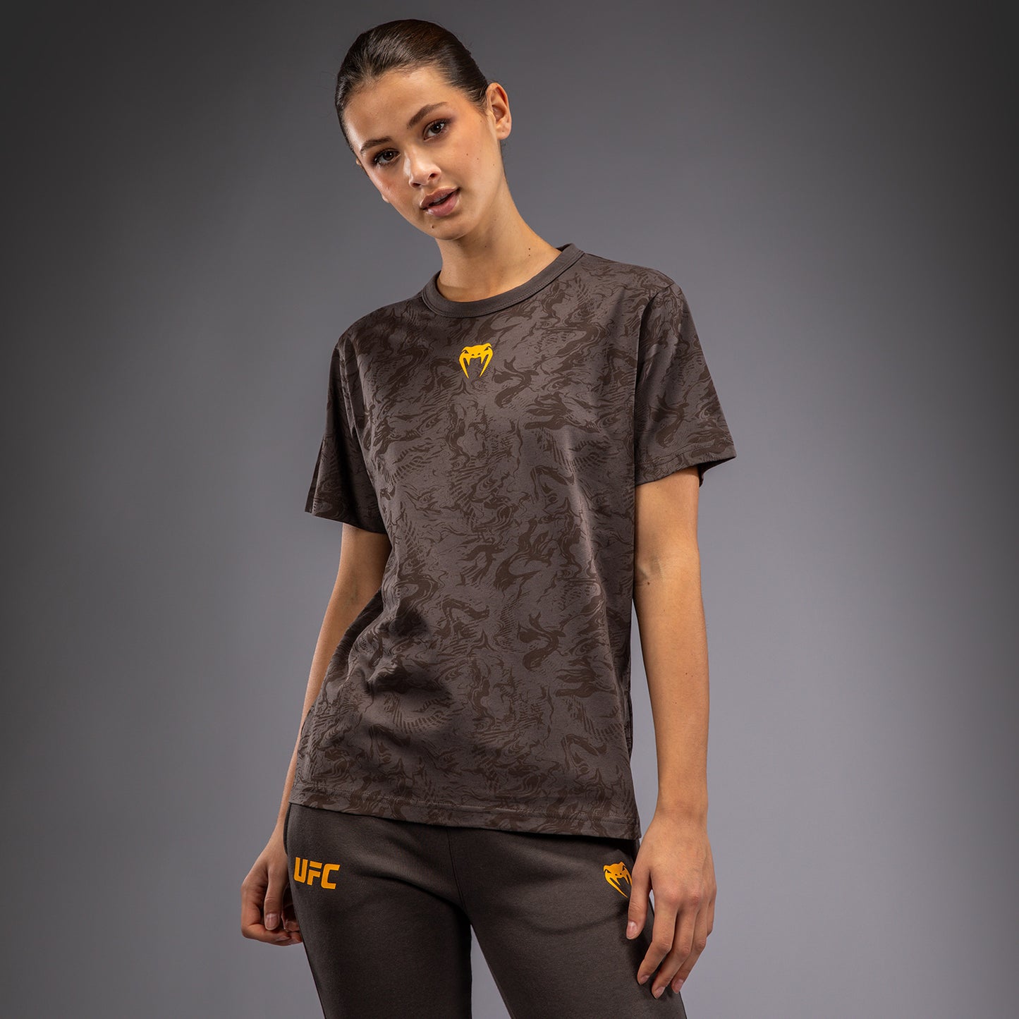 UFC Fusion by Venum Fight Week Women’s Short Sleeve Cotton T-Shirt - Earthen Brown