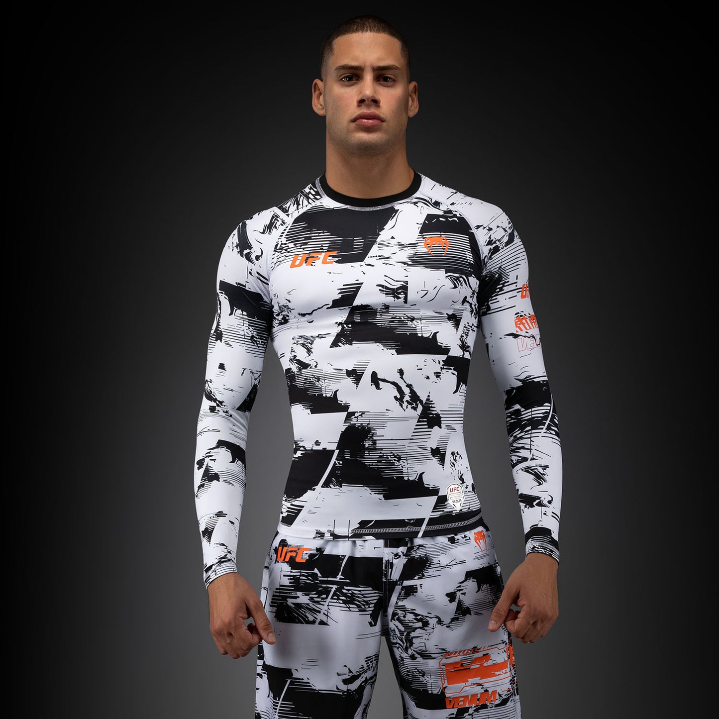 Men's UFC Zenith by Venum White Authentic Fight Week Performance Long Sleeve Rashguard