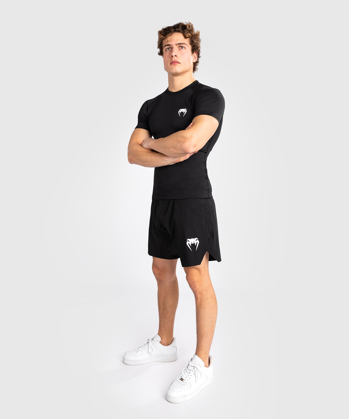Venum Contender Men’s Short Sleeve Rashguard - Black/White