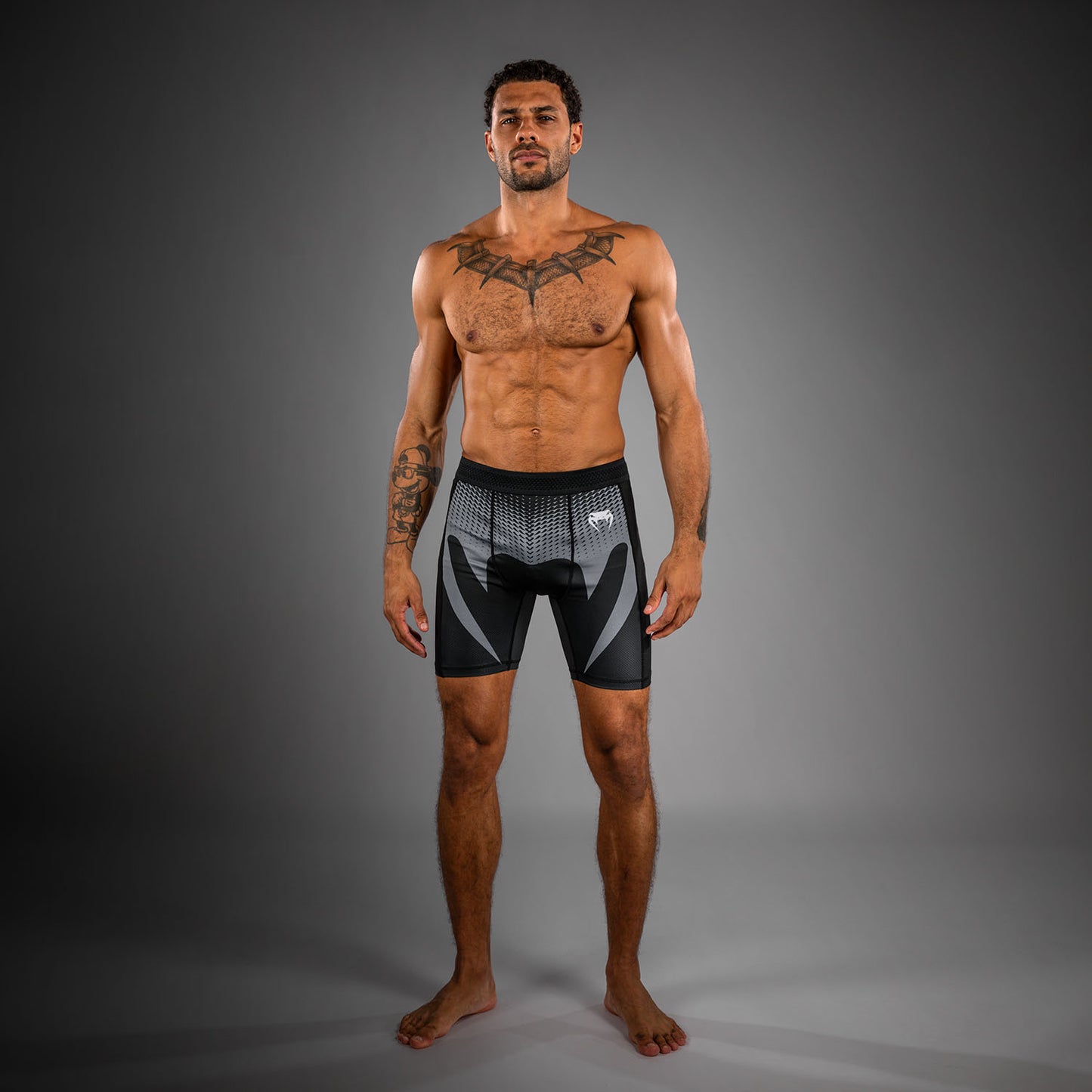 Venum No Gi Vale Tudo Shorts - Black/ Silver Grey