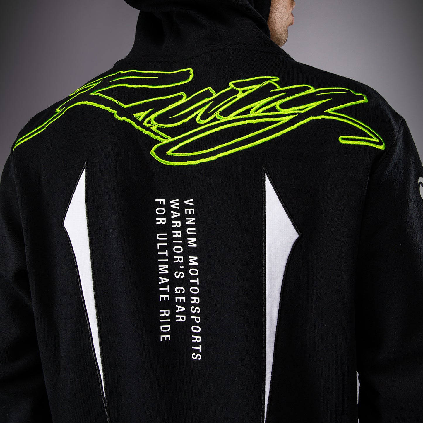 Venum x Bud Racing Men’s Hoodie - Black/White/Lime Green