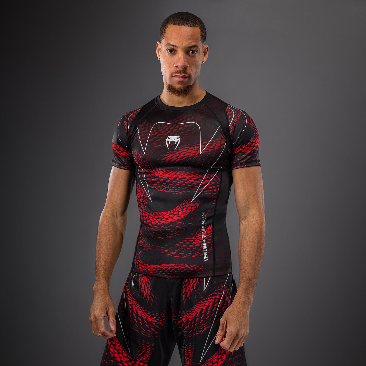 Venum Matupa Short Sleeve Rashguard - Black/Red/Silver