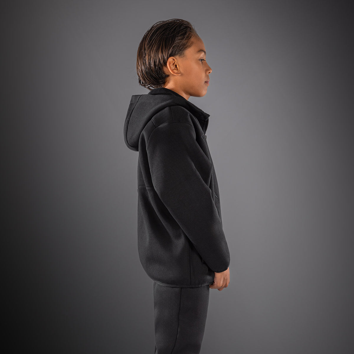 Venum Attack Fleece & Weave Kids Track Jacket - Black