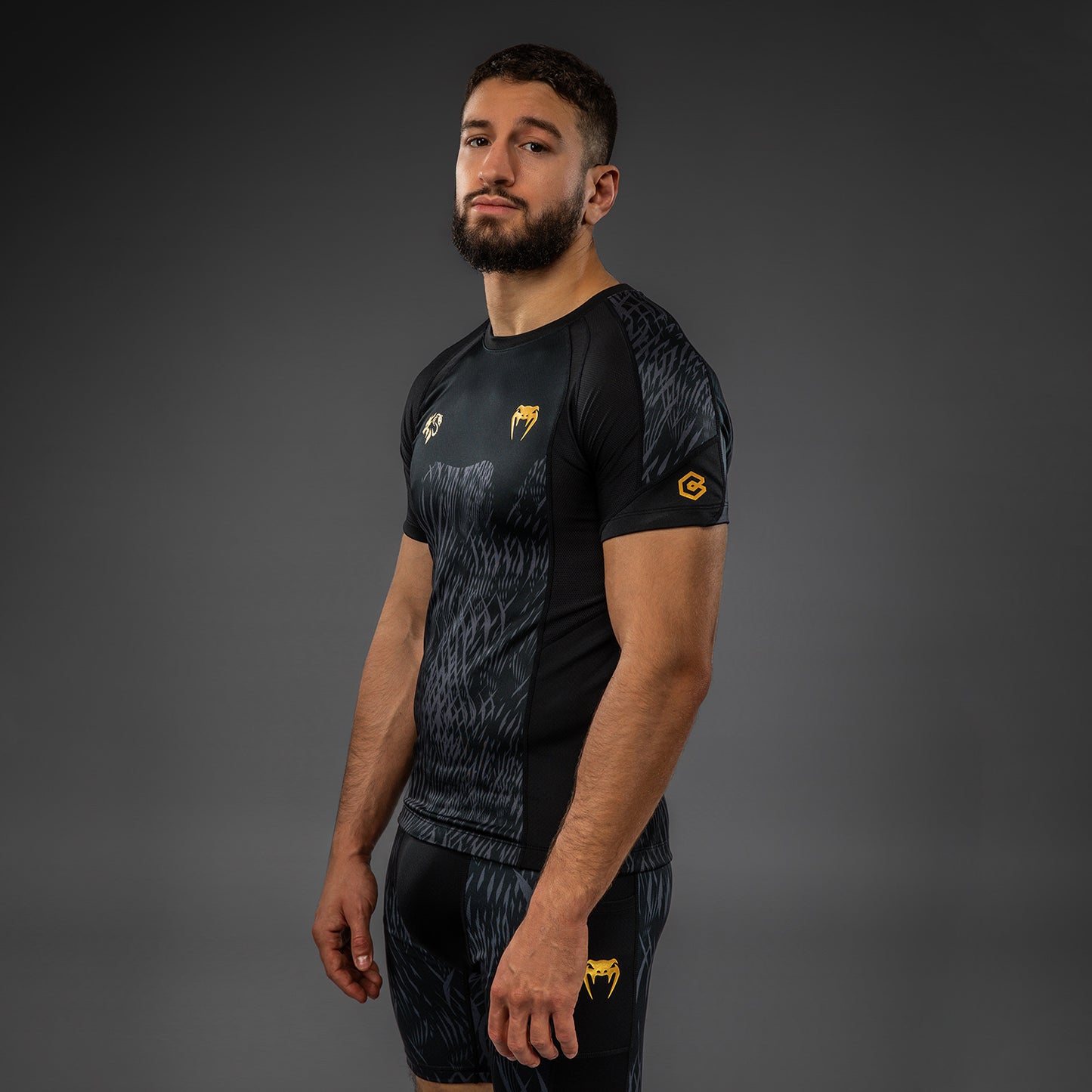 Venum x Chimaev Rashguards - Black/Grey