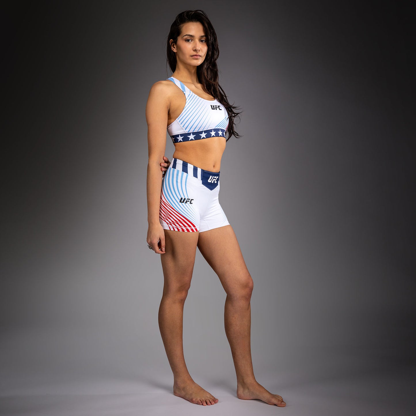 Women's Official UFC Freedom 250 by Venum White Authentic Short Fit Vale Tudo Short