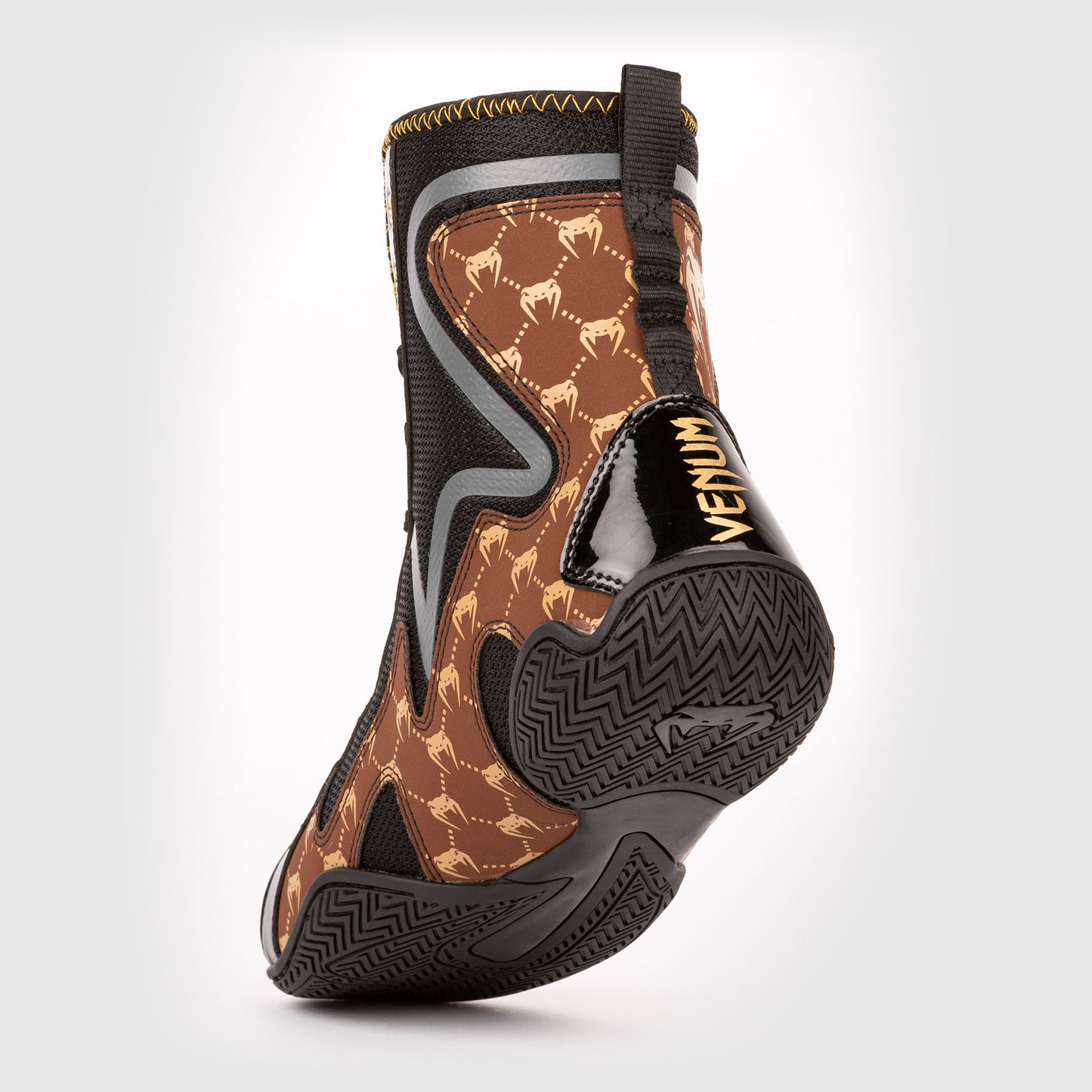 Venum Elite Evo Monogram Boxing Shoes – Black/Brown