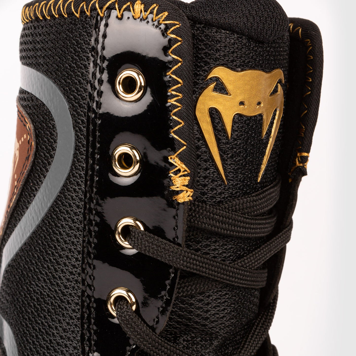 Venum Elite Evo Monogram Boxing Shoes – Black/Brown
