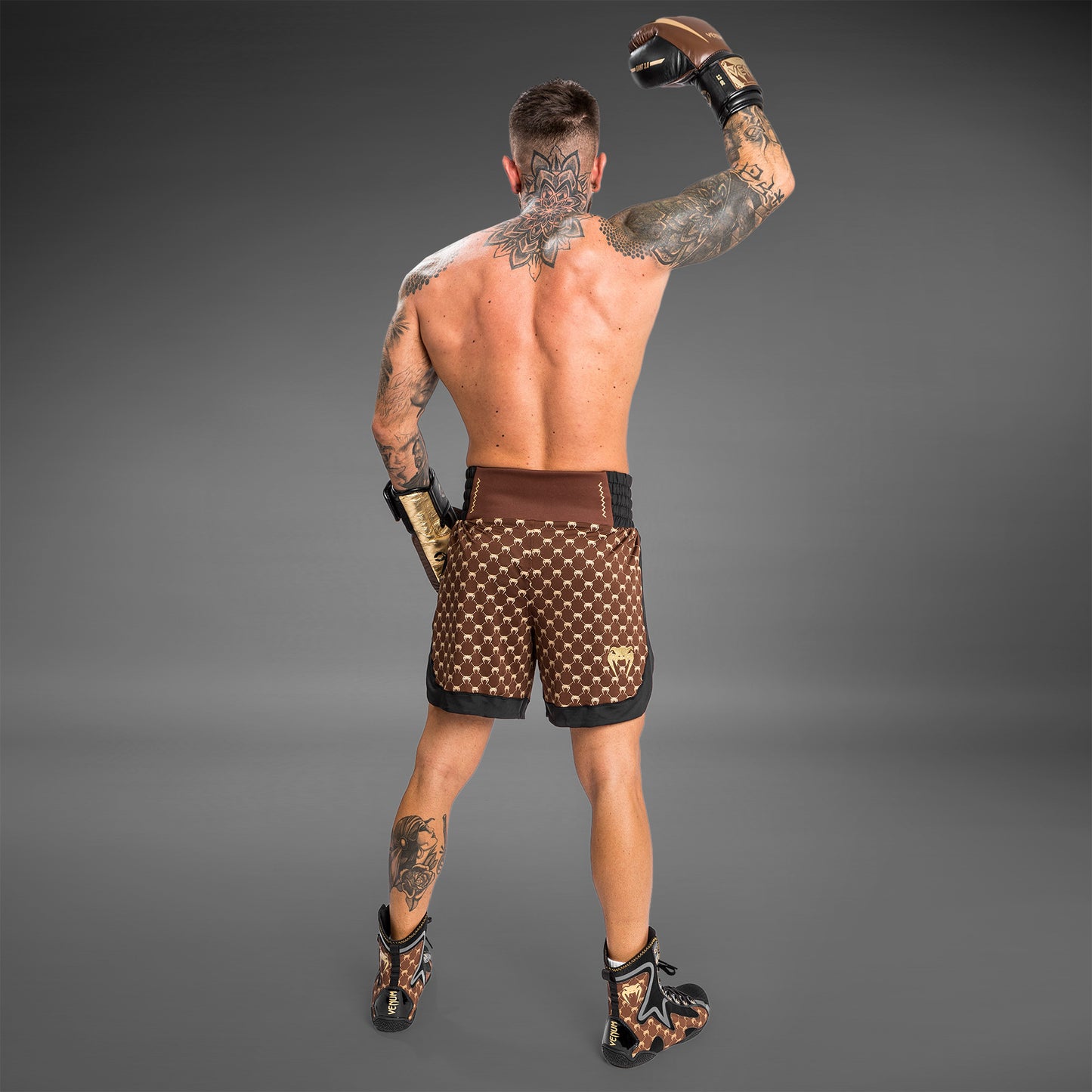 Venum Monogram Boxing Short - Black/Brown